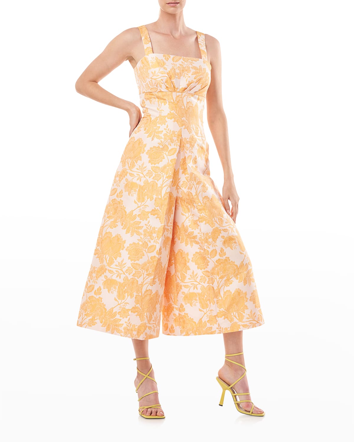 KAY UNGER INGRID WIDE-LEG FLORAL-PRINT JUMPSUIT