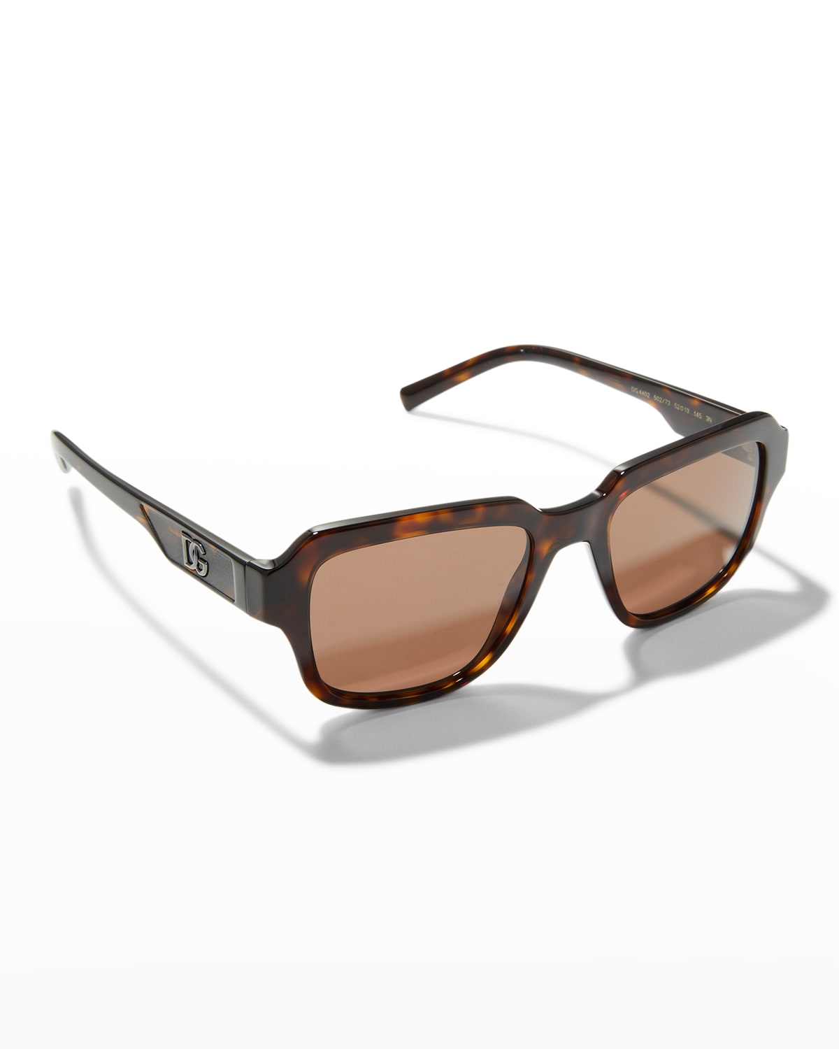 Men's Square Acetate DG-Logo Sunglasses