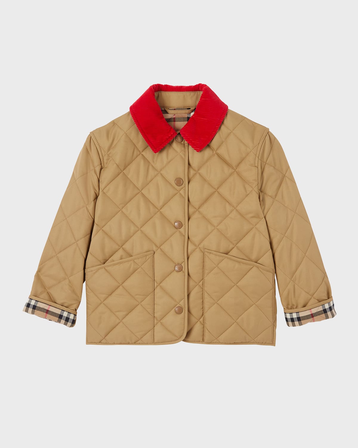 BURBERRY KID'S DALEY DIAMOND QUILTED JACKET