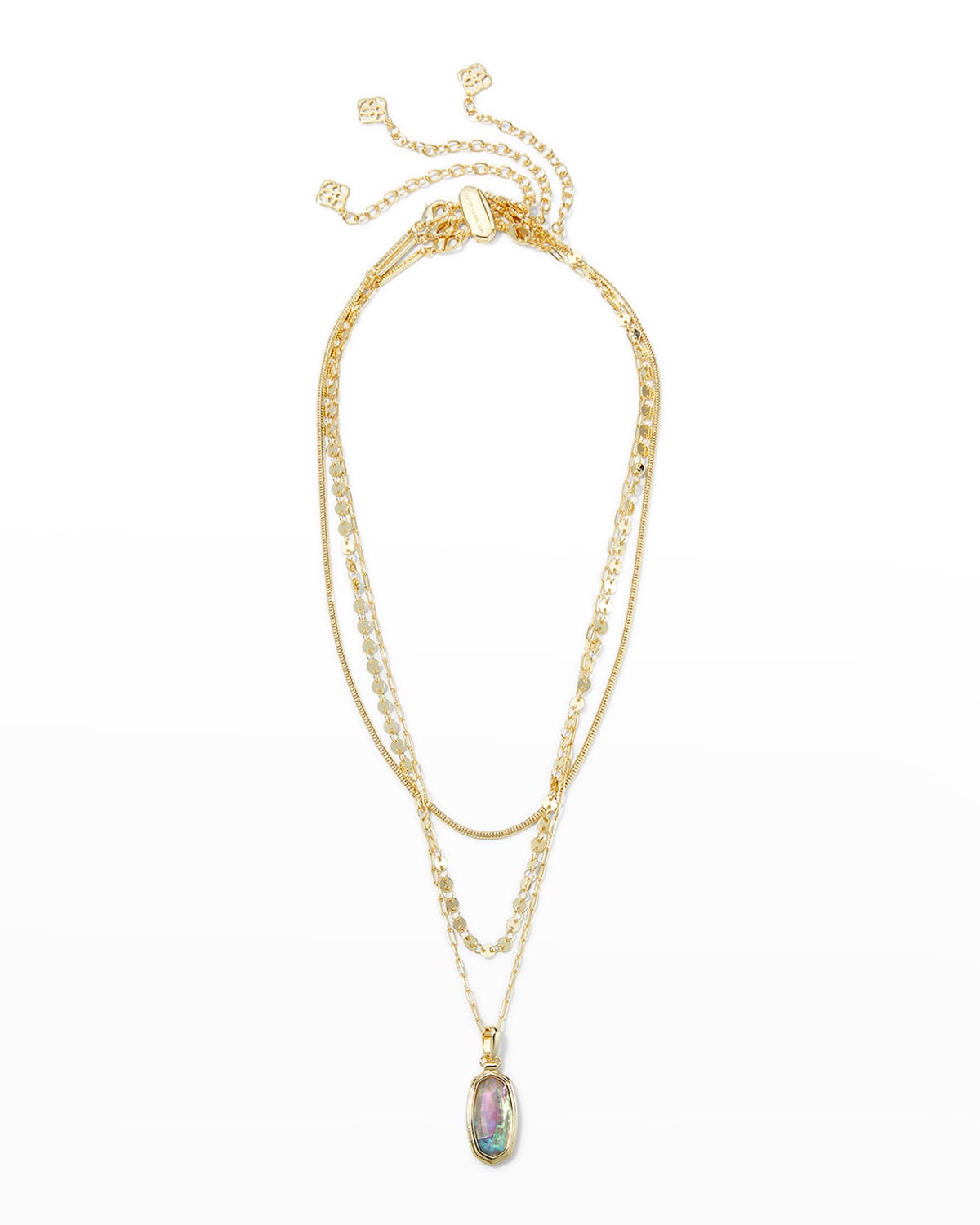 Brielle Convertible Gold Charm Necklace in Multi Mix