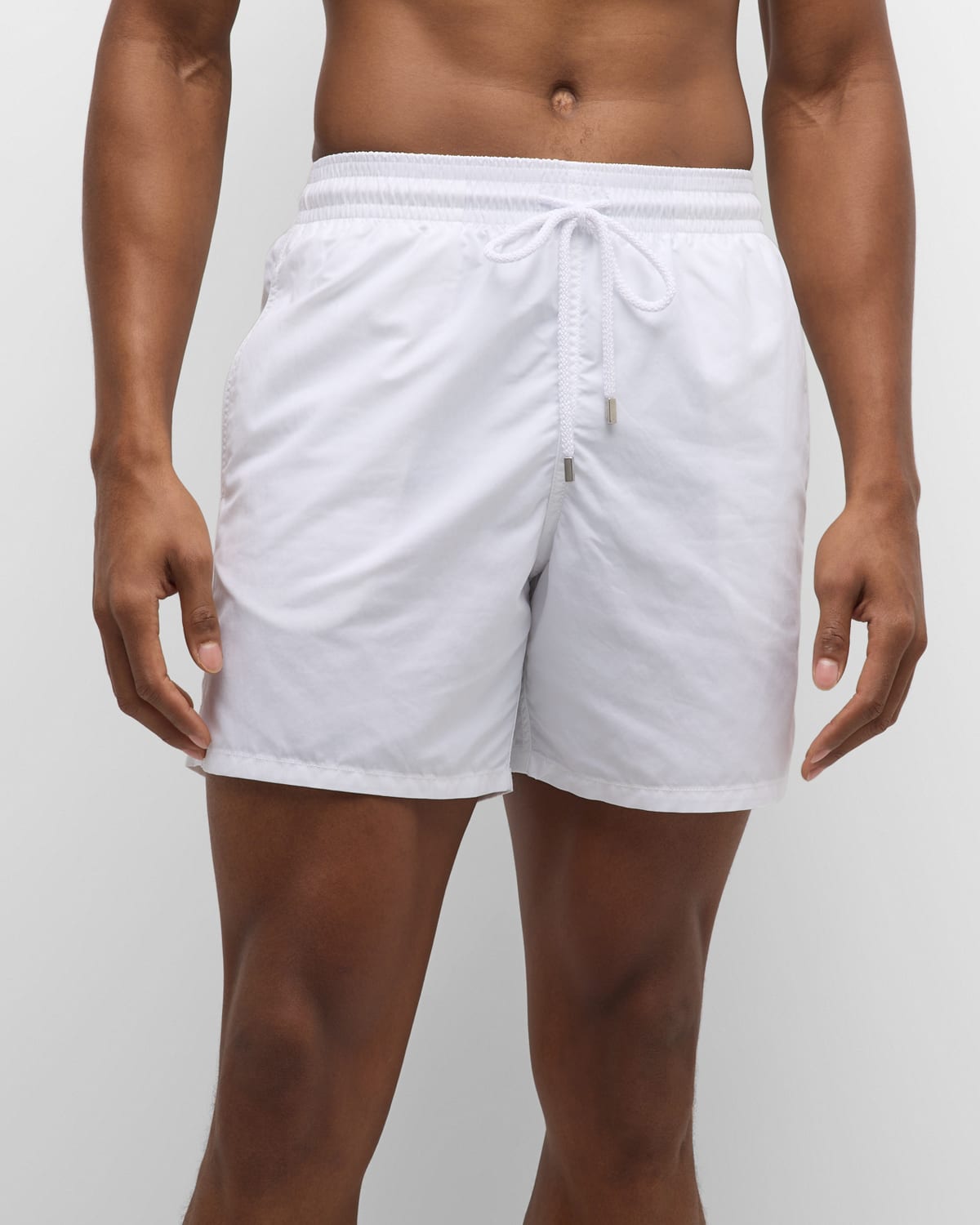 Shop Vilebrequin Men's Solid Swim Shorts In White