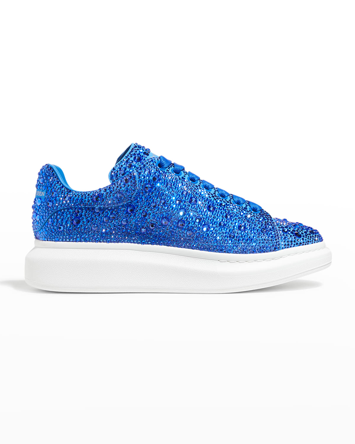 Alexander McQueen Leather Crystal-Embellished Oversized Sneakers