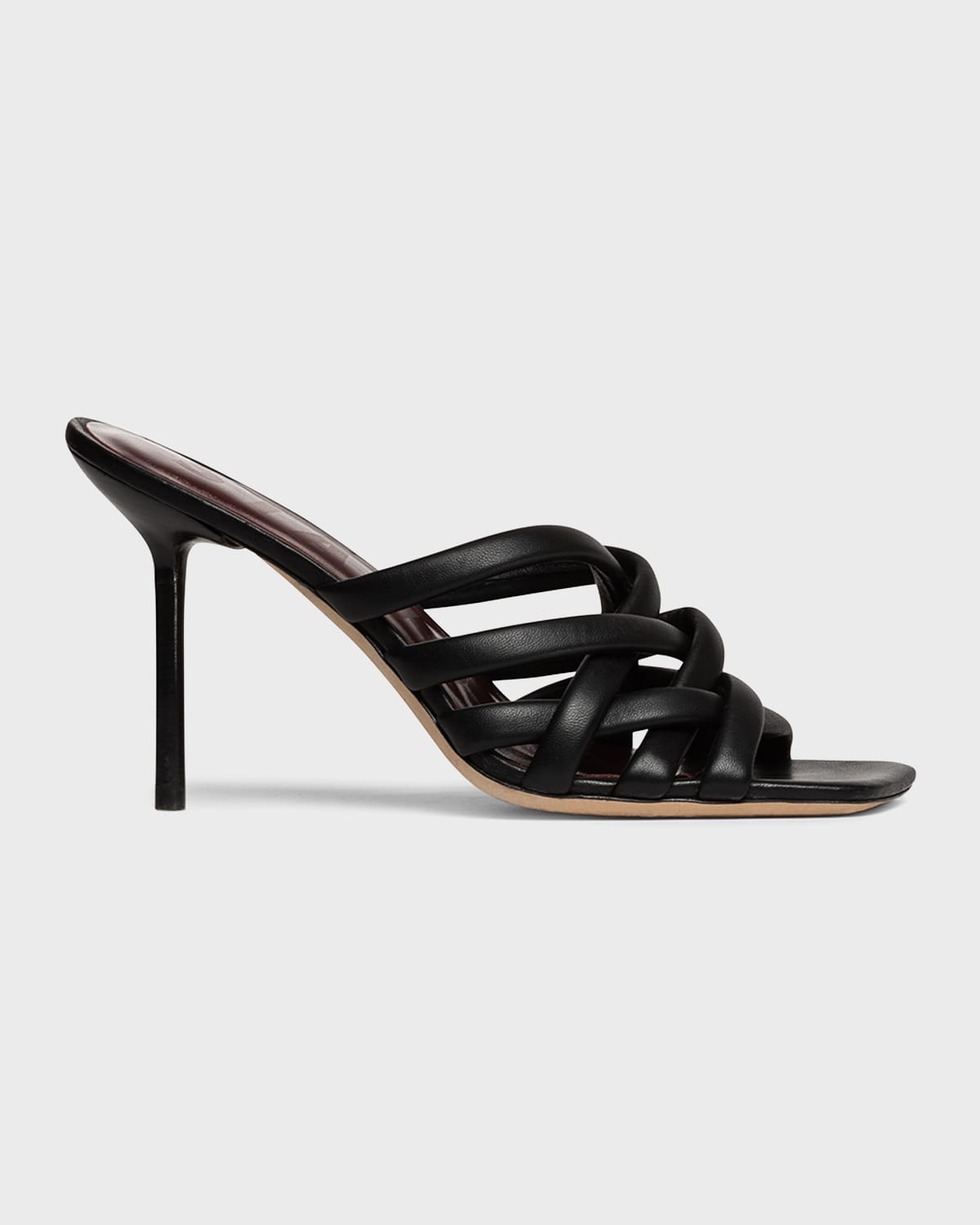 Staud Deepwater Caged Leather Mule Sandals
