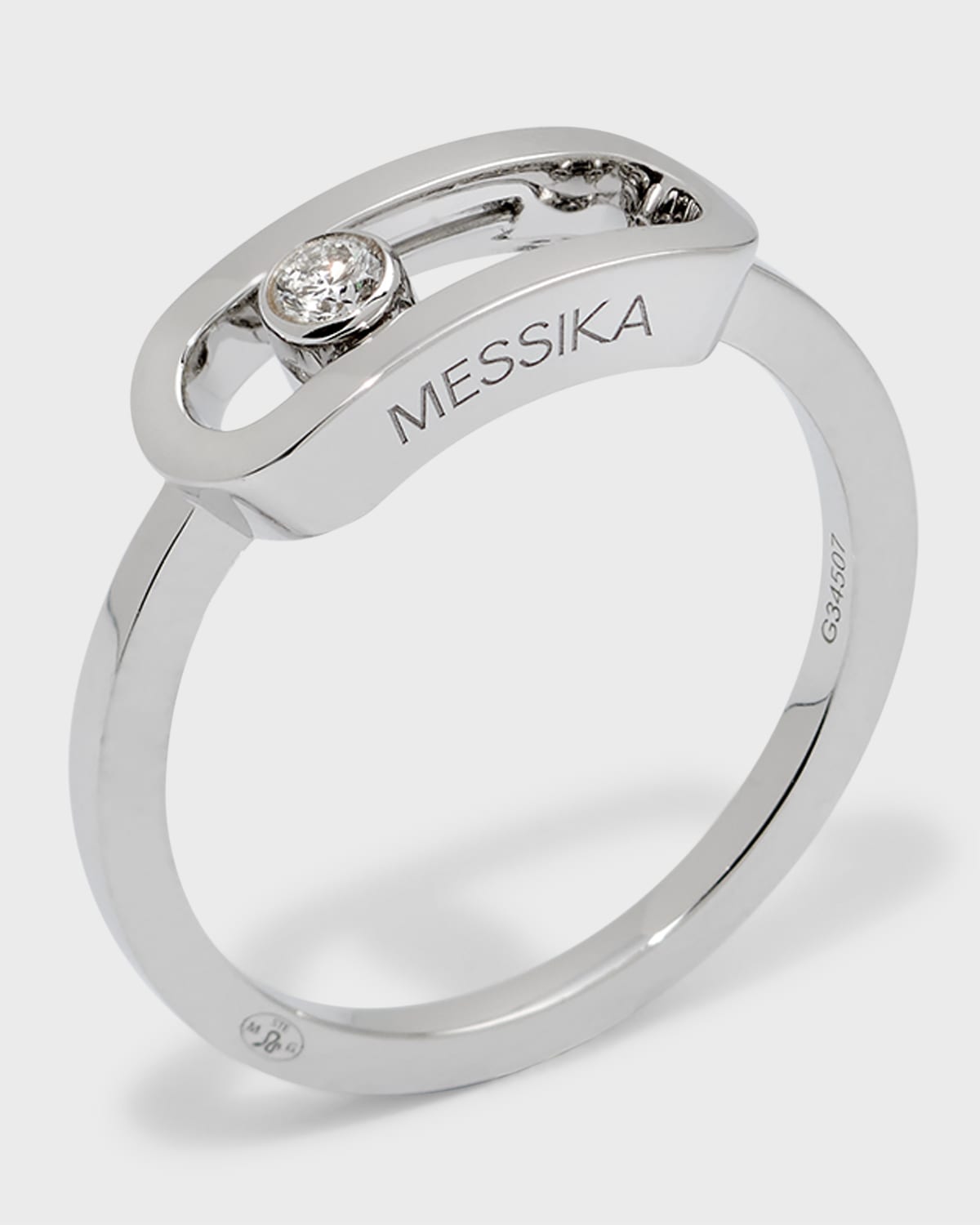 MESSIKA 18K WHITE GOLD MOVE UNO DIAMOND RING