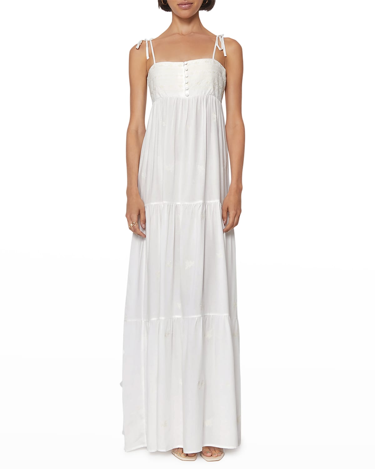 SPIRITUAL GANGSTER DOLCE EMBROIDERED MAXI DRESS
