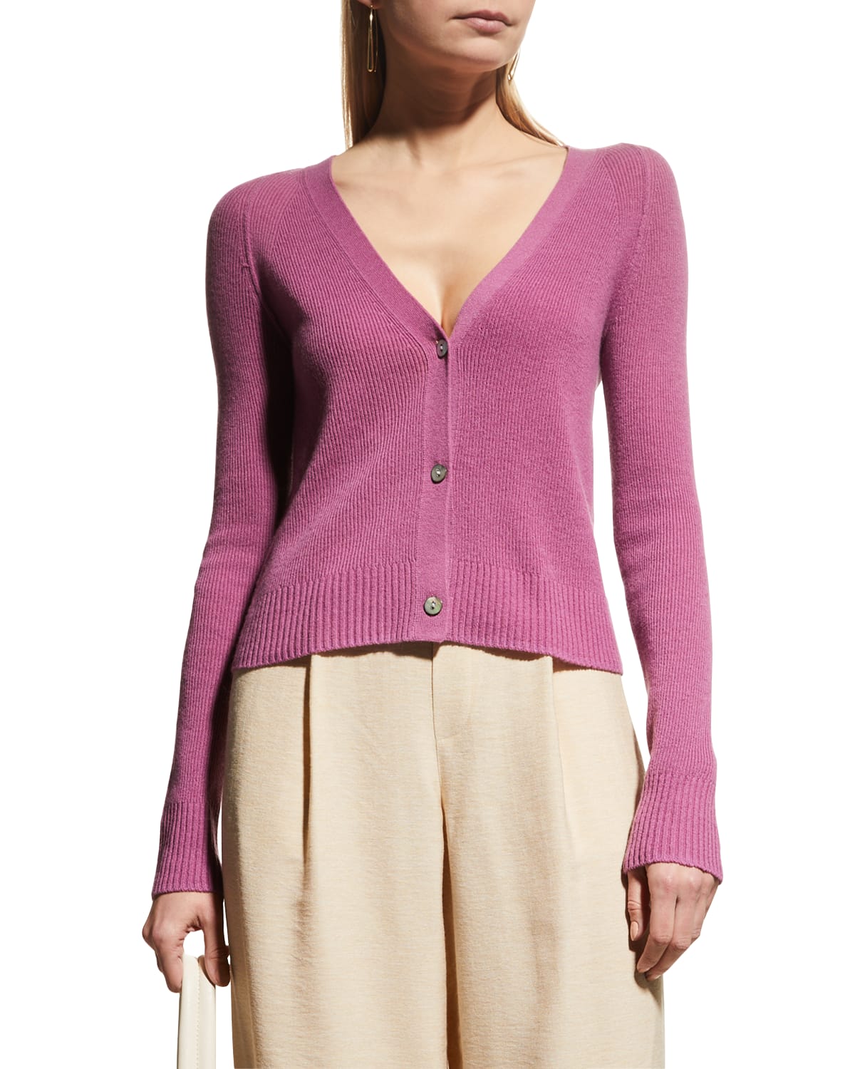 Vince Cashmere Knit Short Raglan Sleeve Cardigan Smart Closet