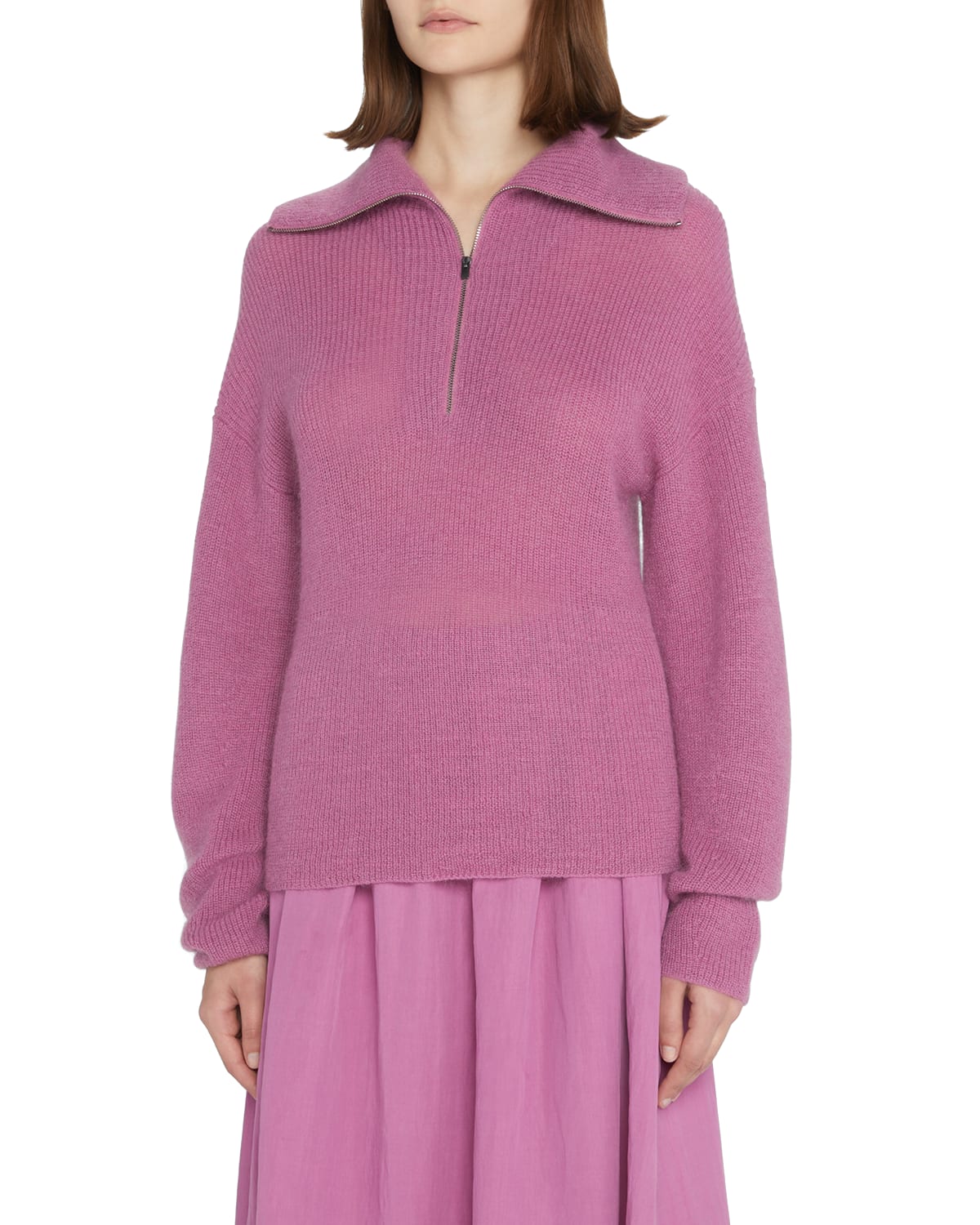Vince half zip ribbed pullover 2025