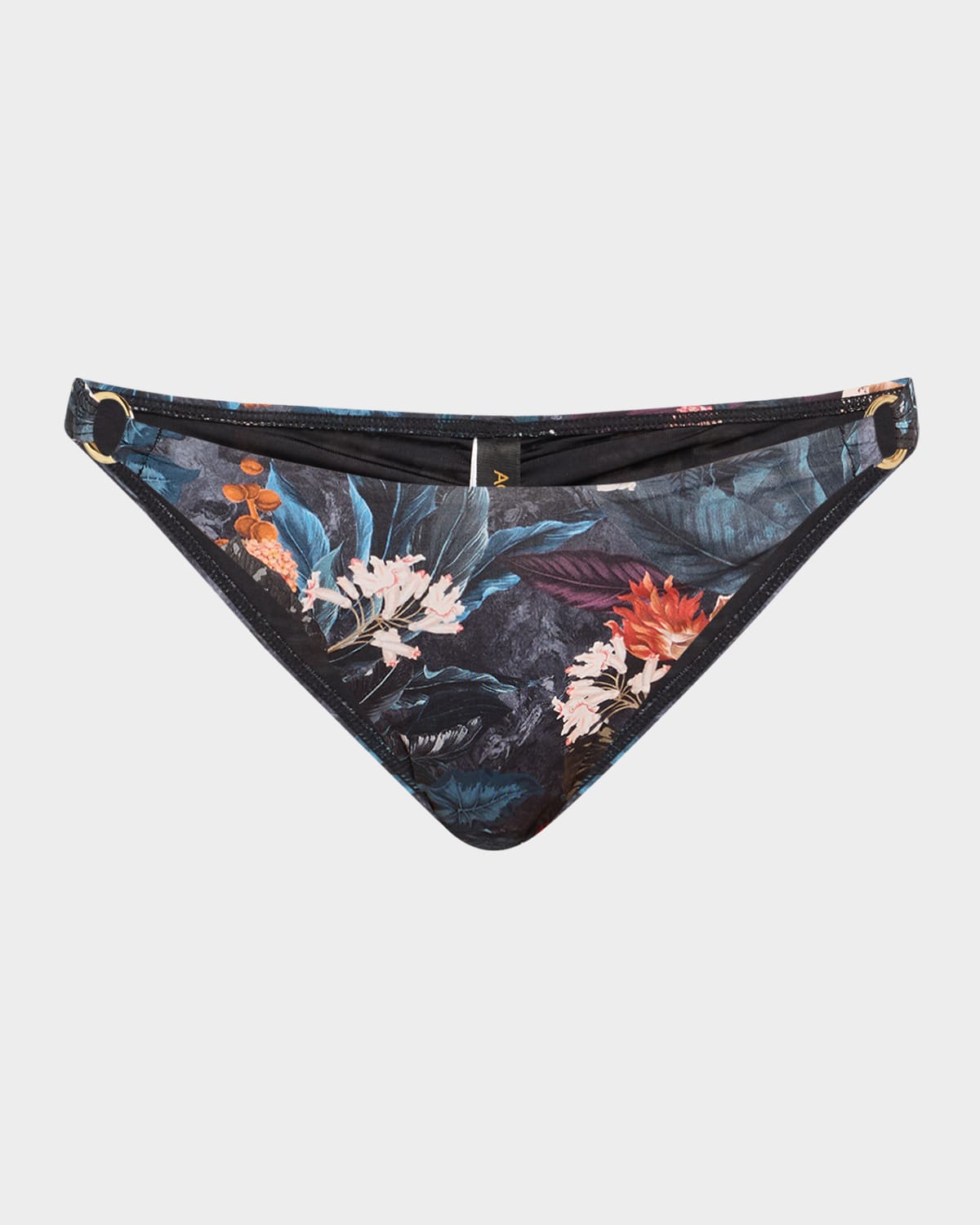 AQUA BLU AUSTRALIA ALEXIS FLORAL O-RING HIPSTER BIKINI BOTTOMS