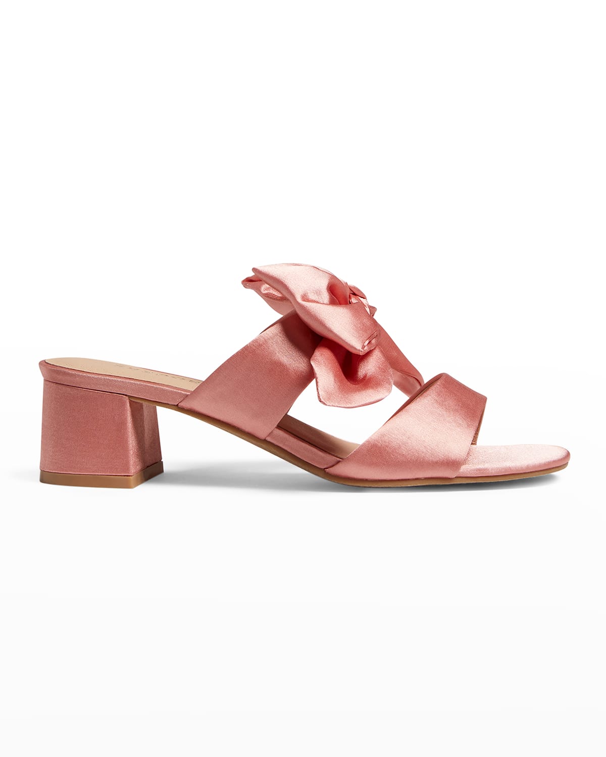 Jack Rogers Heidi Mid Womens Satin Open Toe Slide In Rose/rose