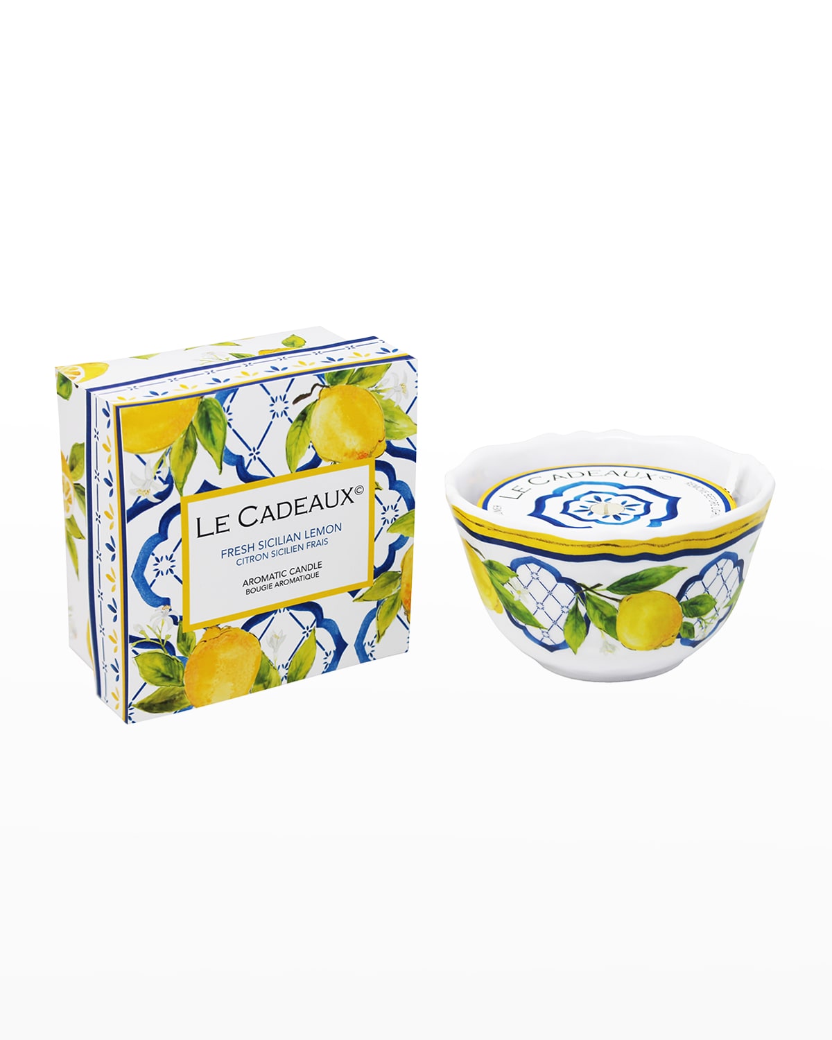 Le Cadeaux Candle In Gift Box In Fresh Sicilian Le