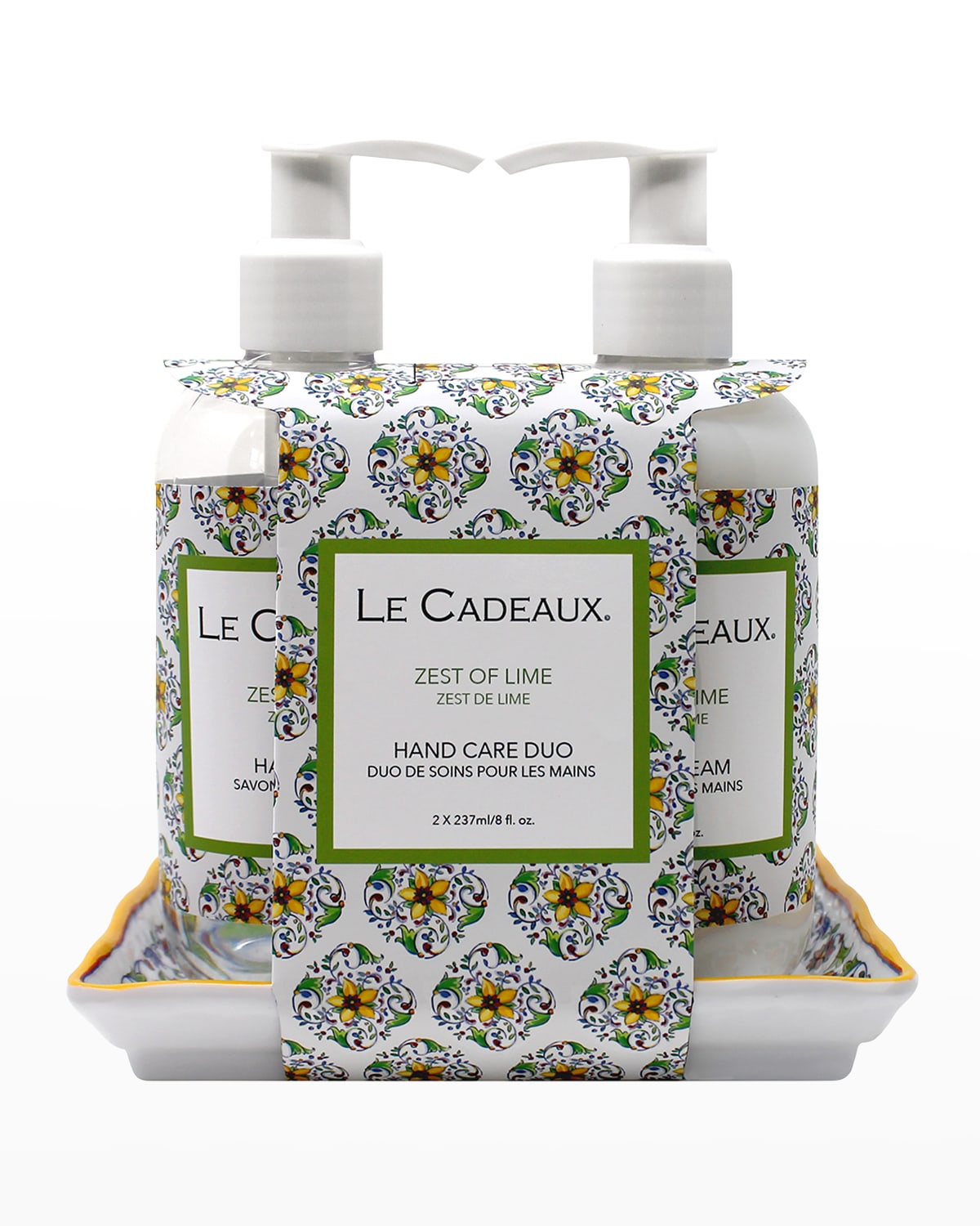 Le Cadeaux Hand Wash And Hand Cream Gift Set In Zest Of Lime