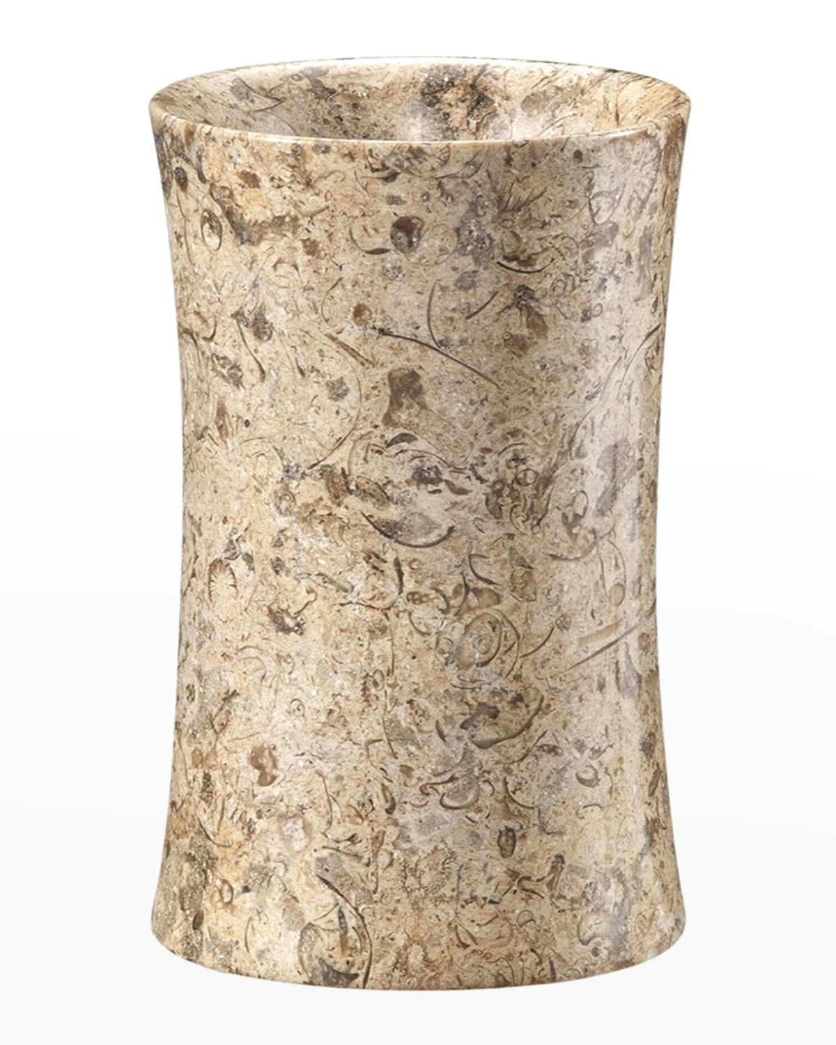 Marble Crafter Fossil Stone Tumbler In Beige/ivory