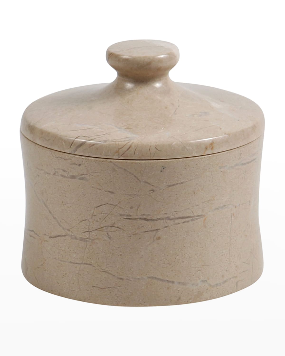 Marble Crafter Myrtus Verona Beige Marble Canister In Pinkish Beige