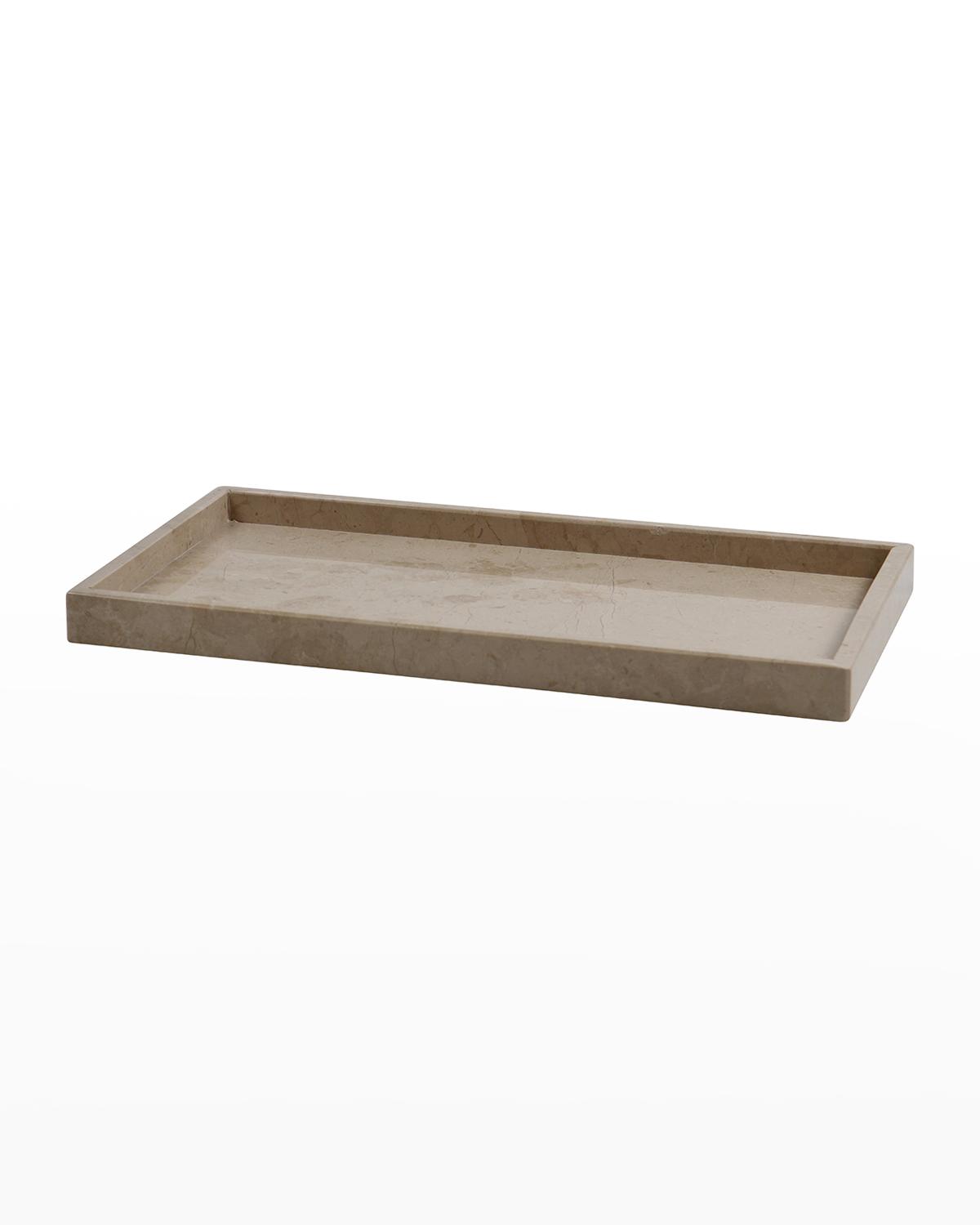Marble Crafter Myrtus Large Verona Beige Marble Polished Amenity Tray In Pinkish Beige