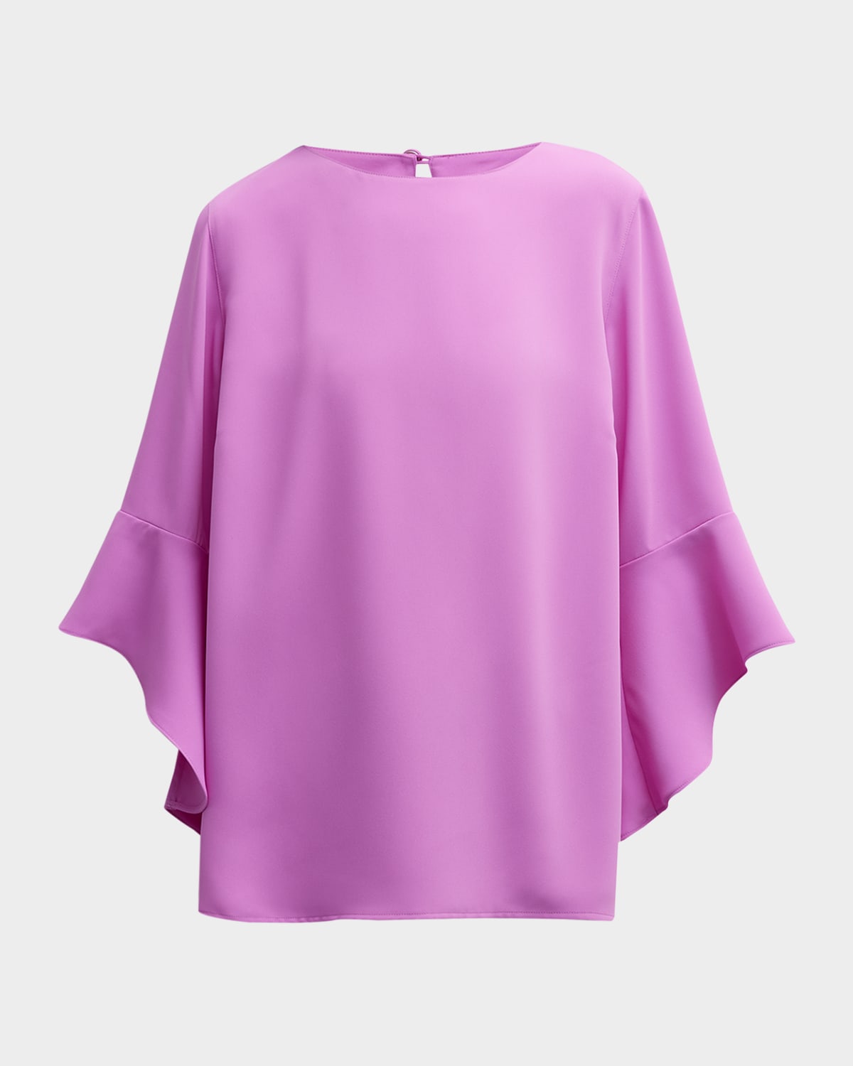 Caroline Rose Julia Bell-sleeve Crepe Tunic In Orchid