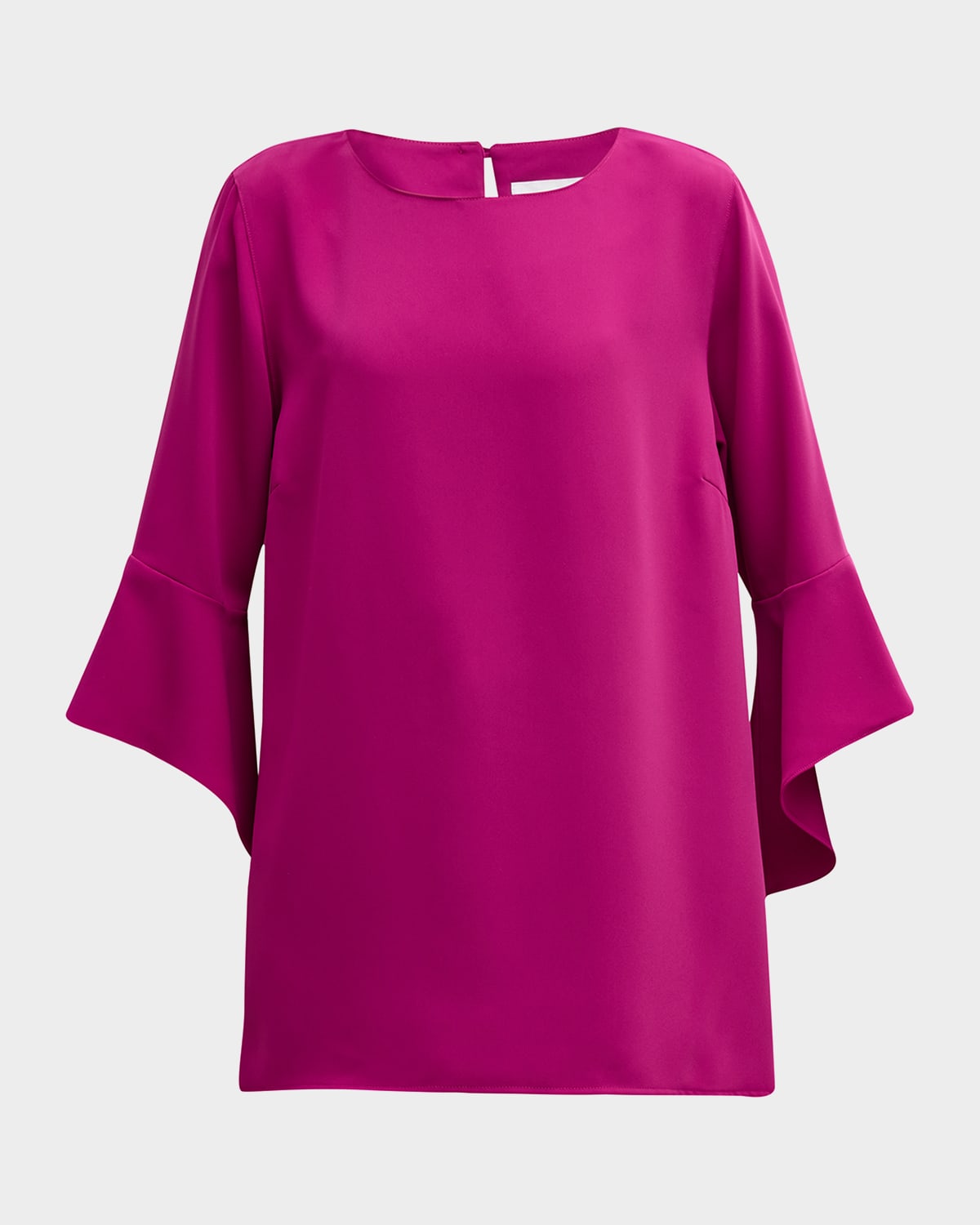 CAROLINE ROSE JULIA BELL-SLEEVE CREPE TUNIC