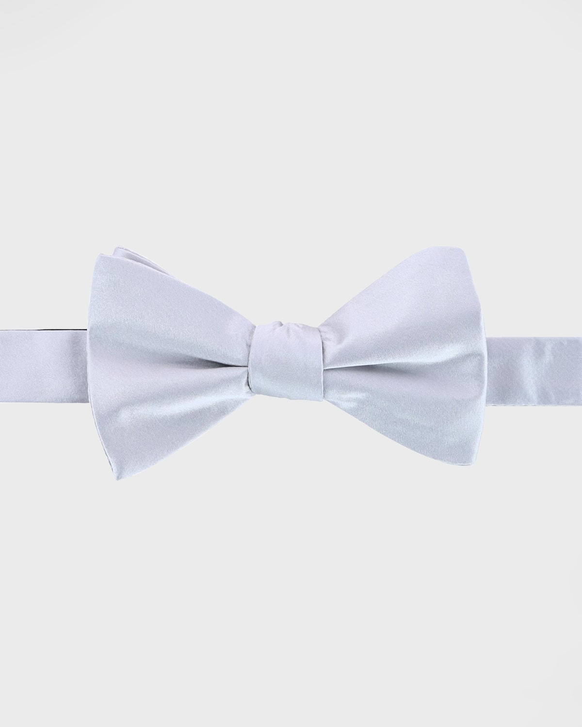 Trafalgar Sutton Pre-tied Silk Bow Tie In Silver