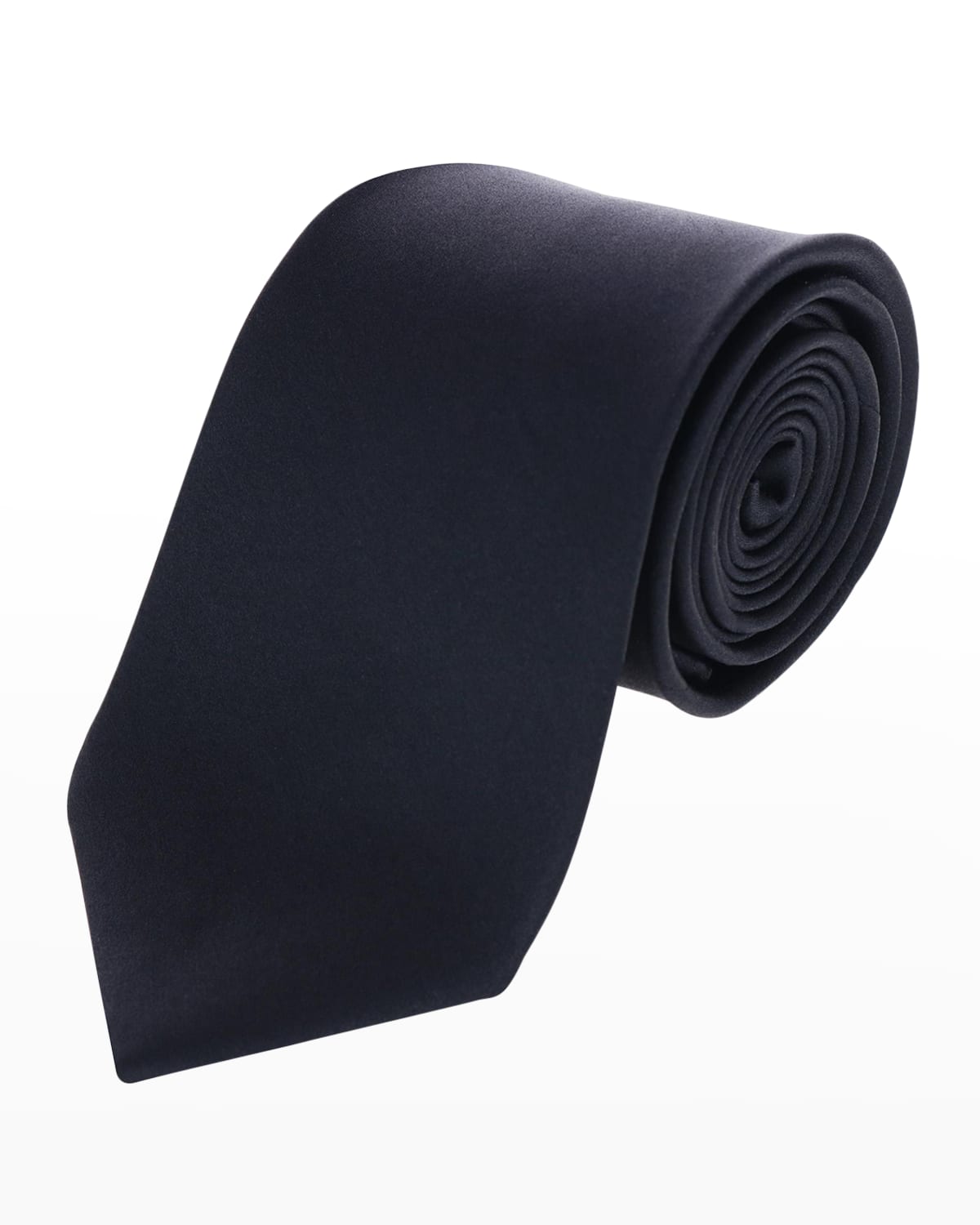Trafalgar Men's Sutton Solid Color Silk Necktie In Black