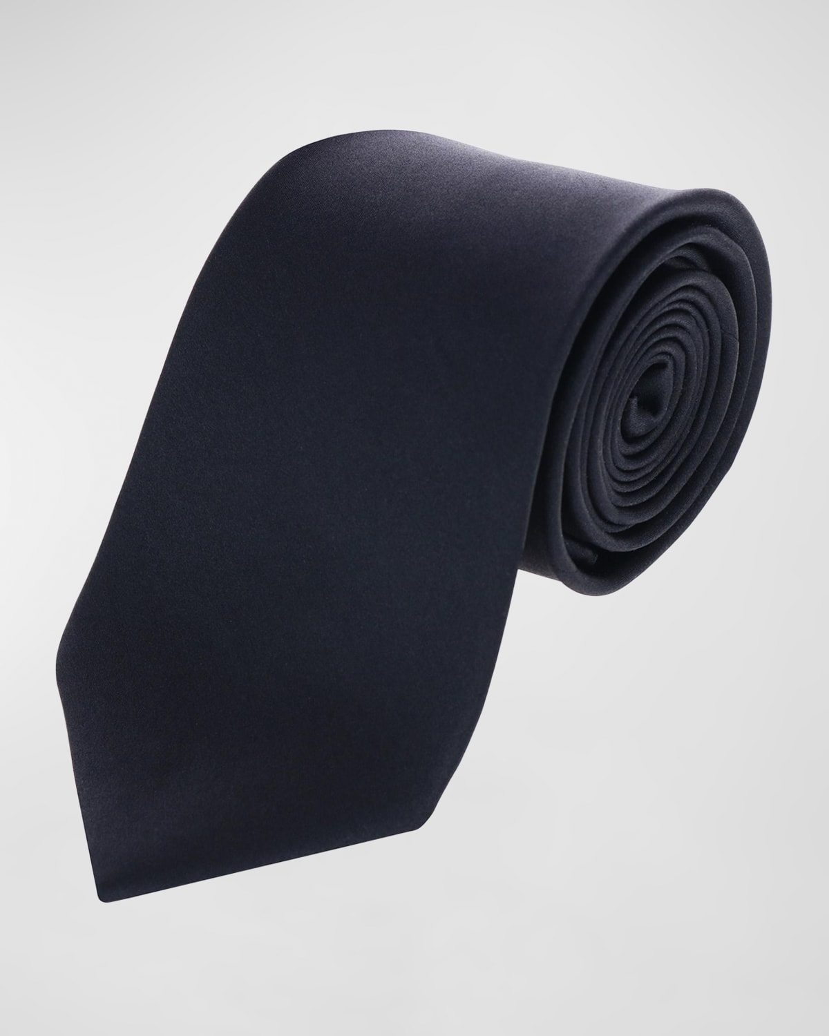 Trafalgar Men's Sutton Solid Colour Silk Necktie In Black