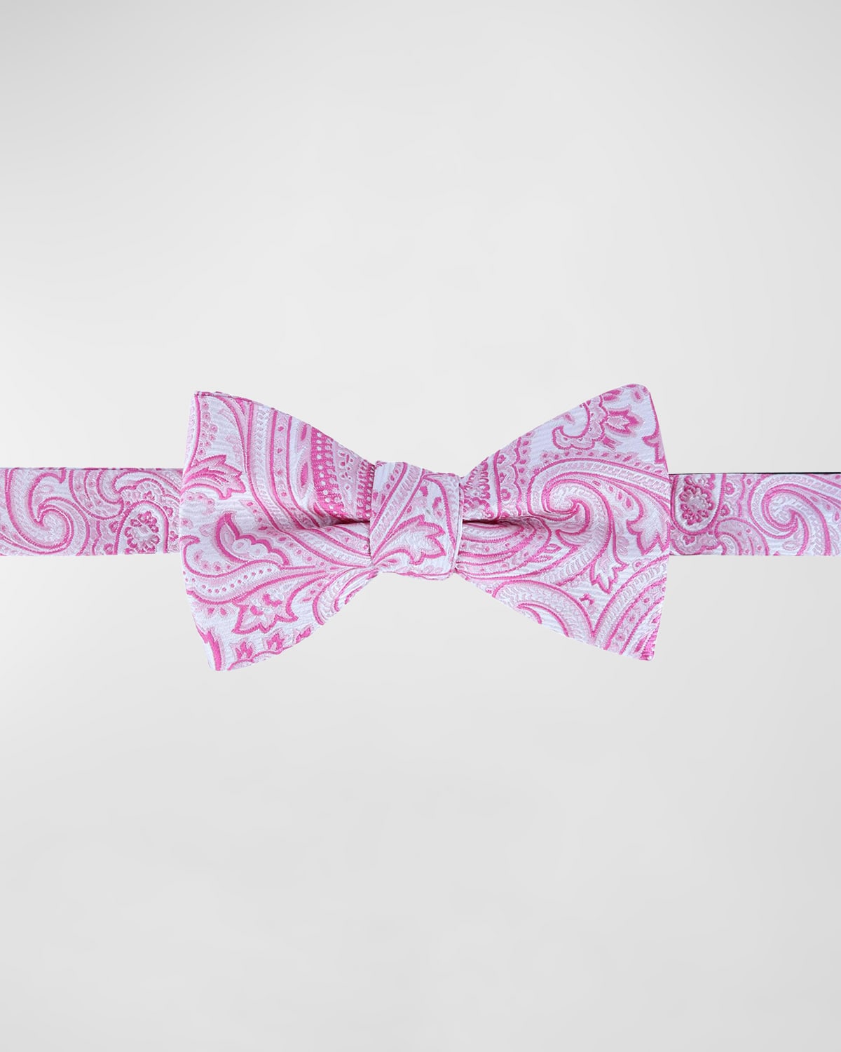 Trafalgar Men's Sobee Silk Paisley Bow Tie In Pink