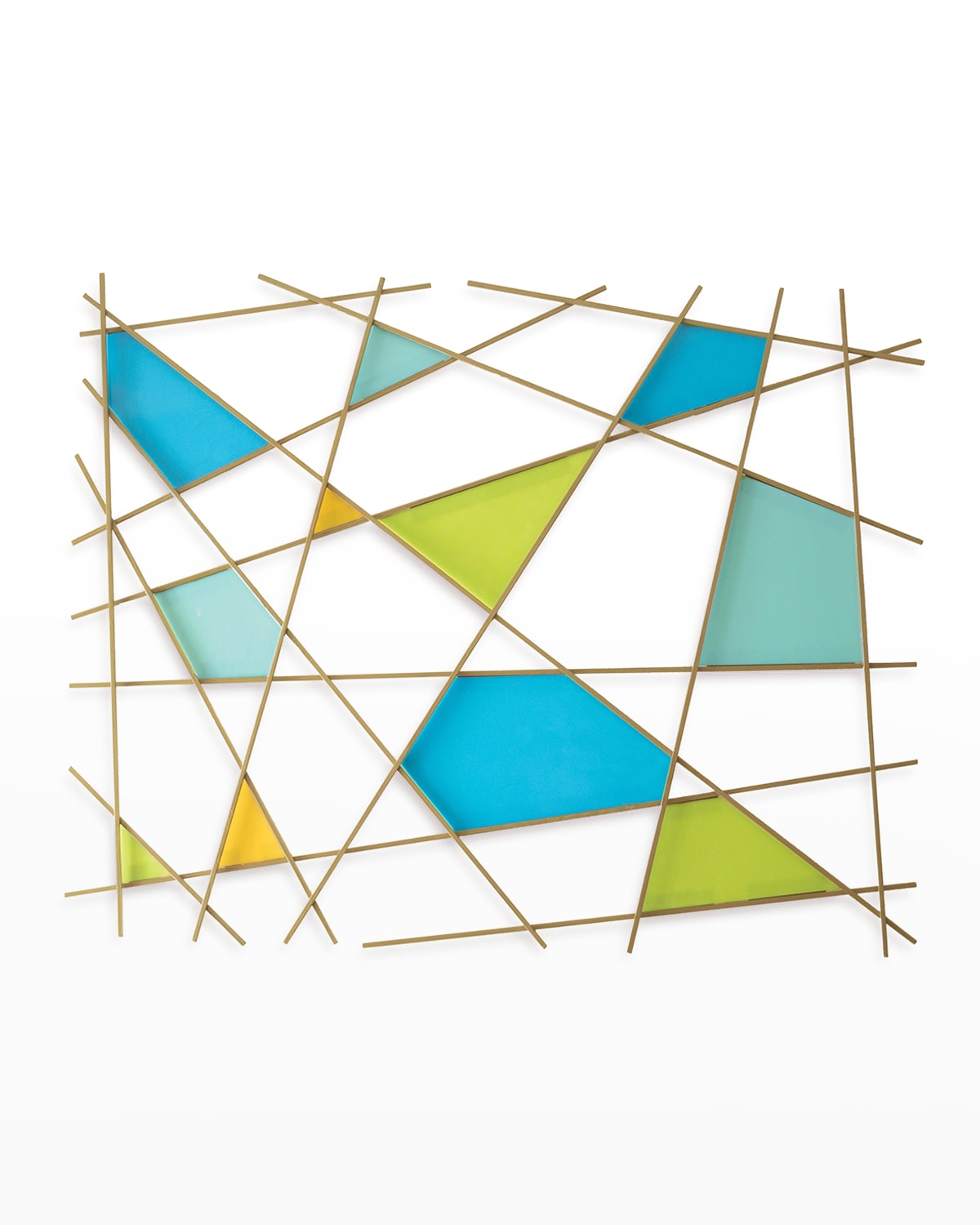 Shop Karo Studios Glass And Metal Wall Sculpture In Blue/green