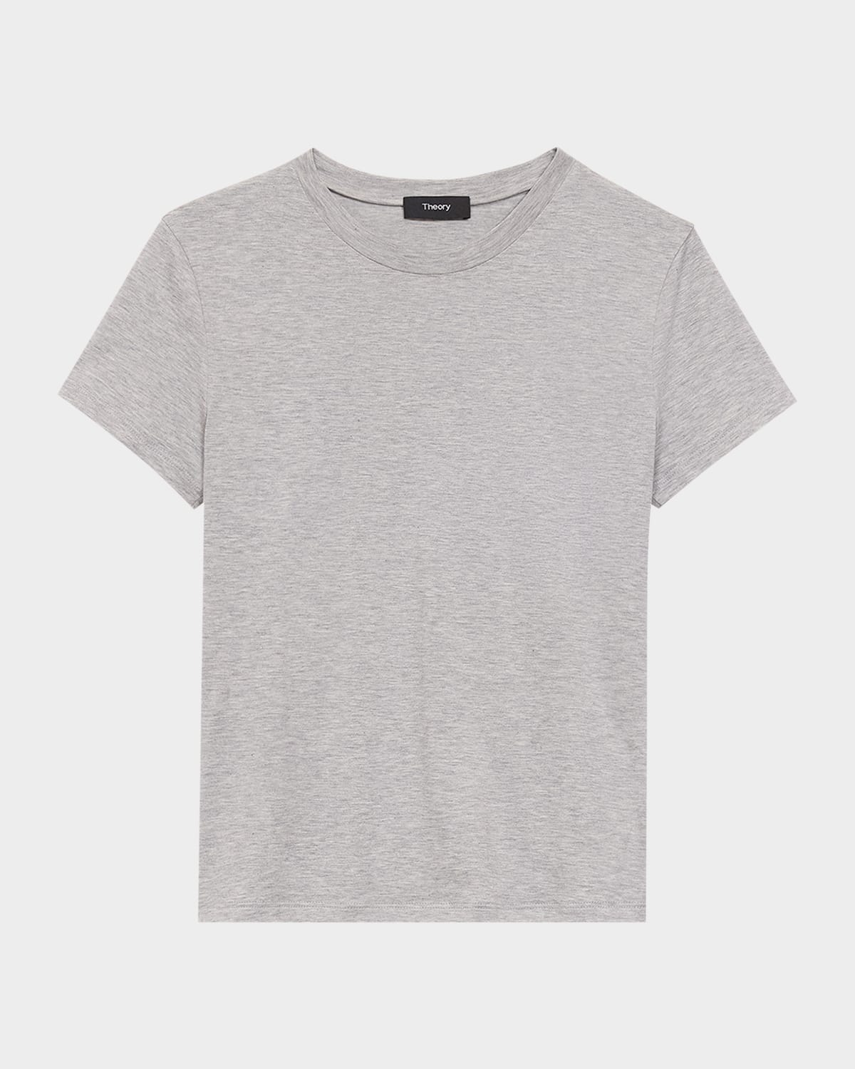 Theory Tiny Tee In Soft Grey Melange