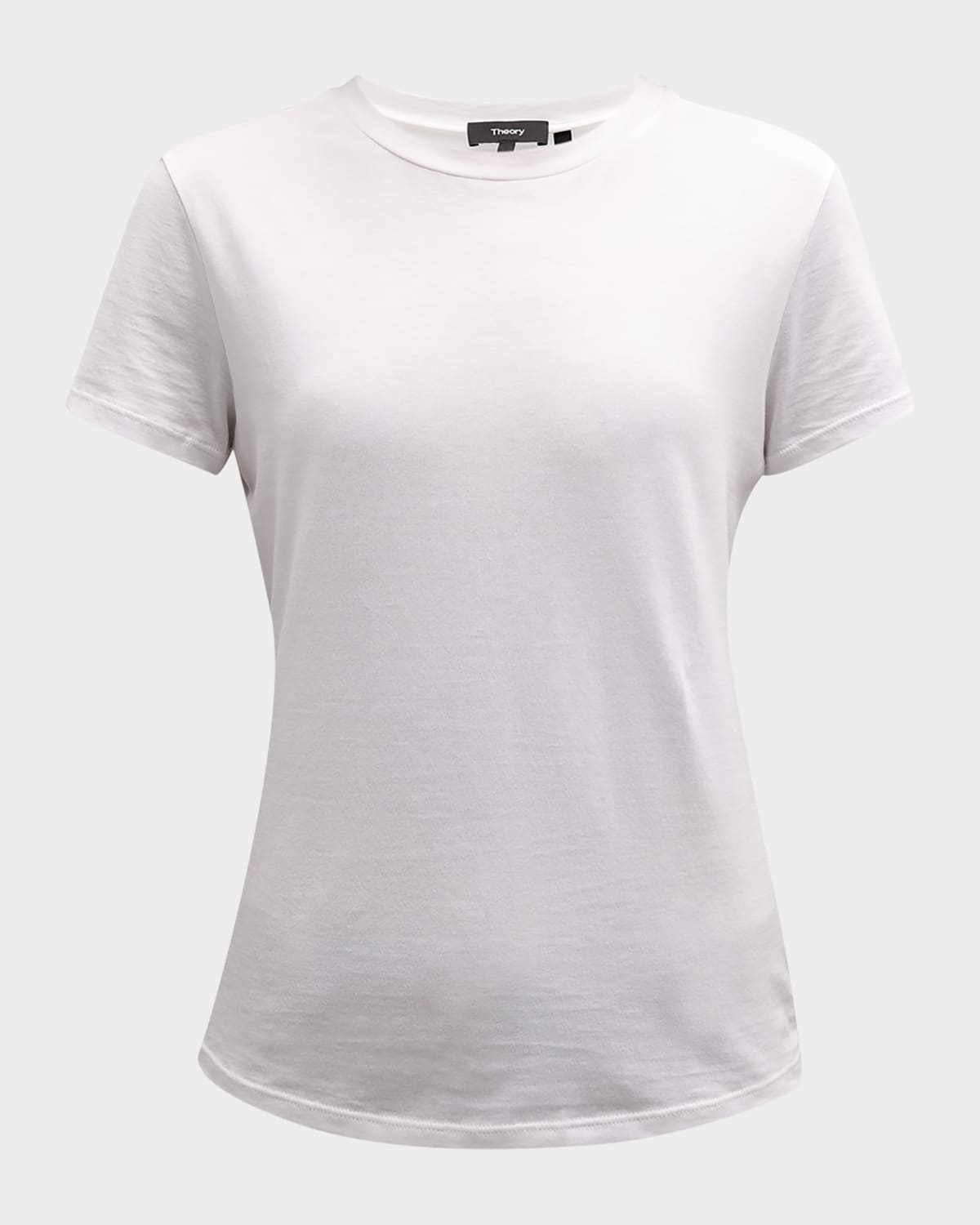 Theory Tiny Pima Cotton Tee In Pink Salt