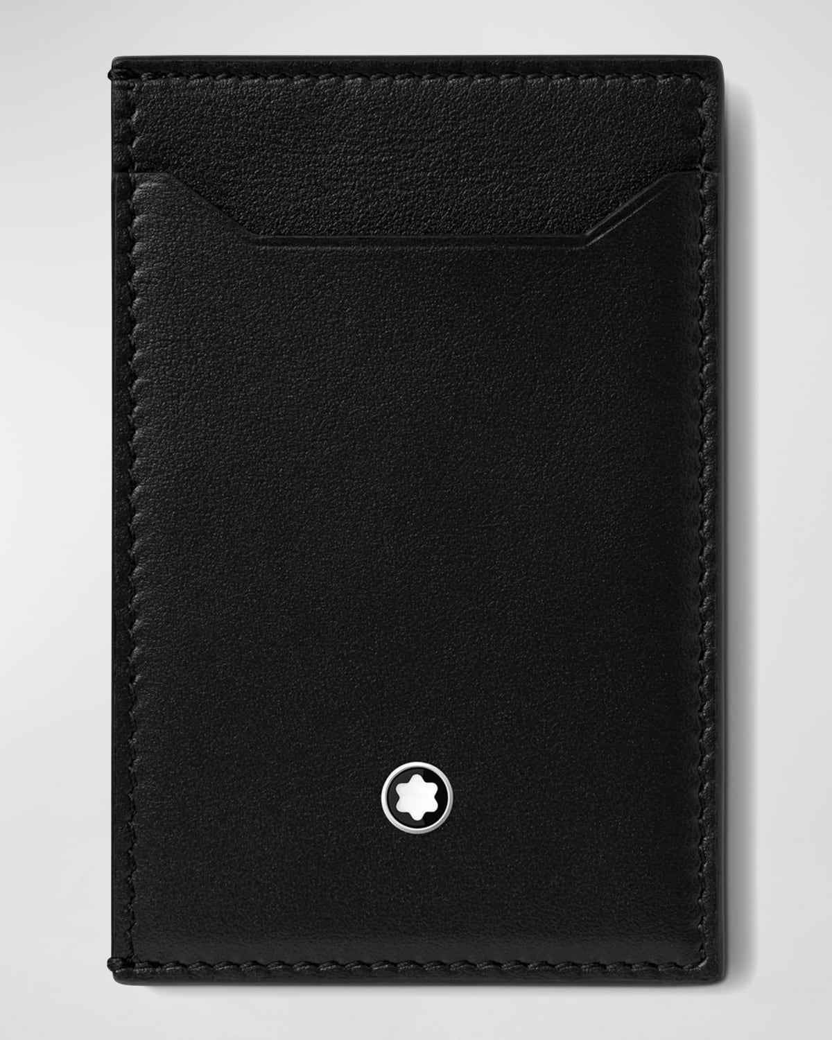 Montblanc Men's Sartorial Leather Bifold Money Clip Wallet - Black