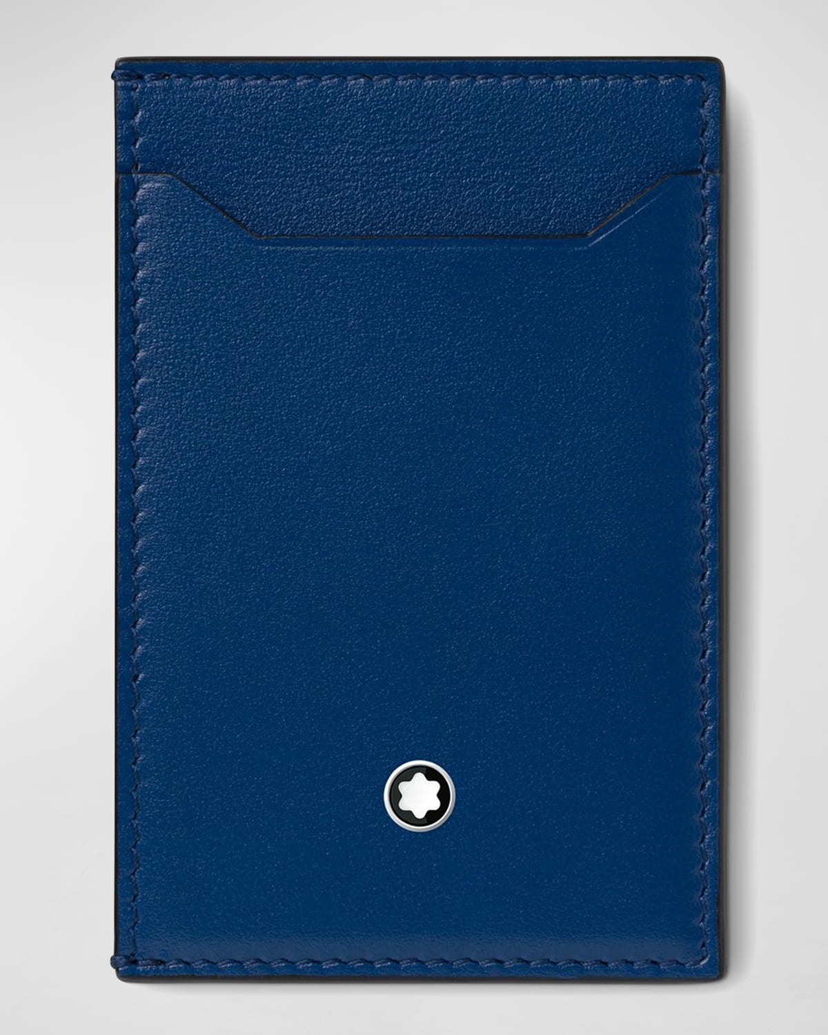 Montblanc Men's Meisterstück Leather Pocket Card Holder In Blue