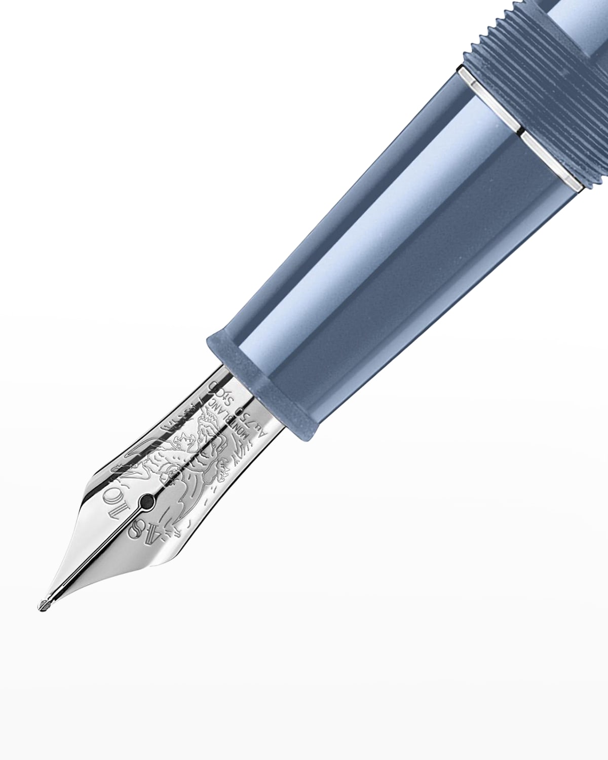 Shop Montblanc Men's #145 Meisterstück Glacier Doué Fountain Pen In Blue