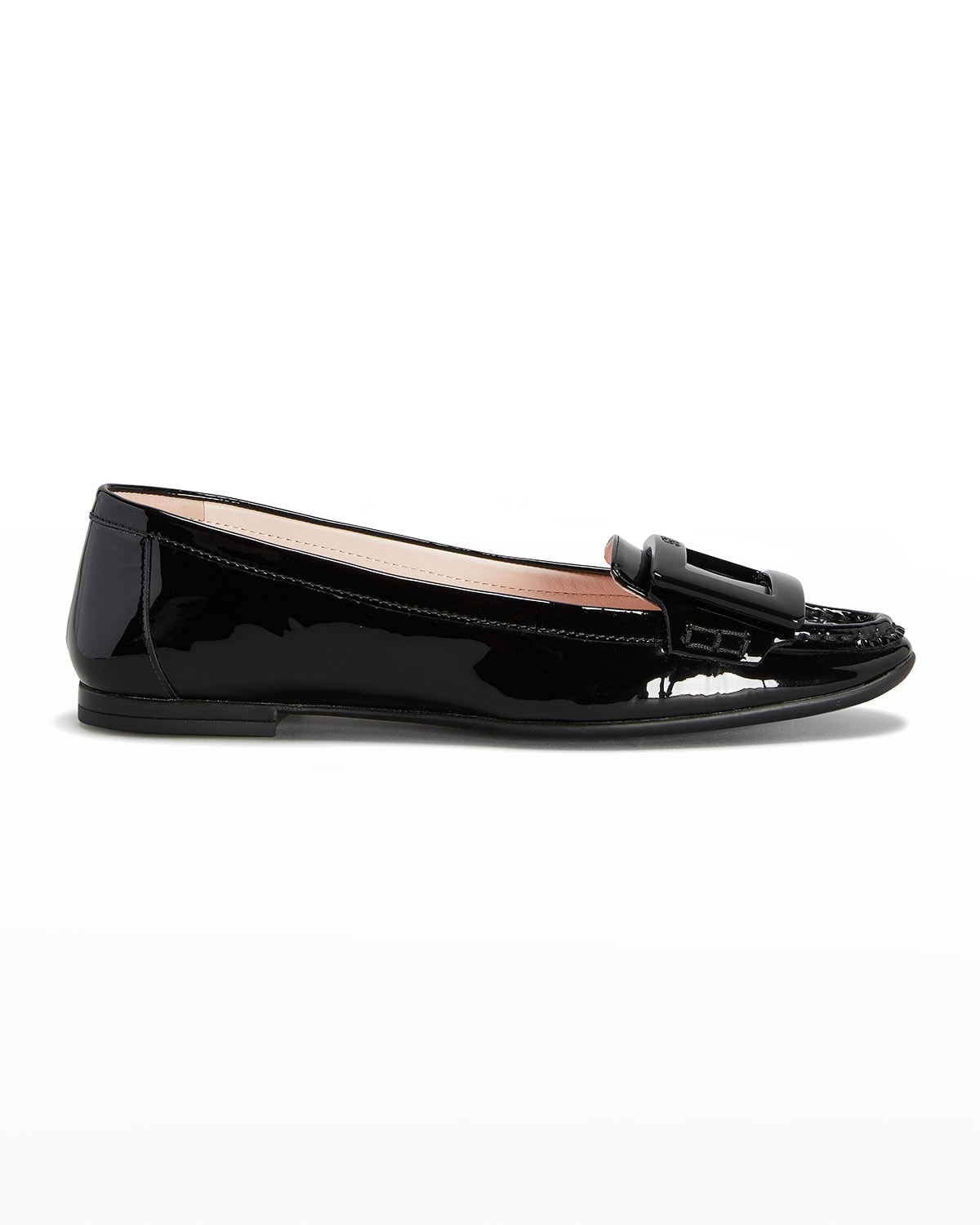 Roger Vivier Gommette Patent Leather Ballet Flats In Black