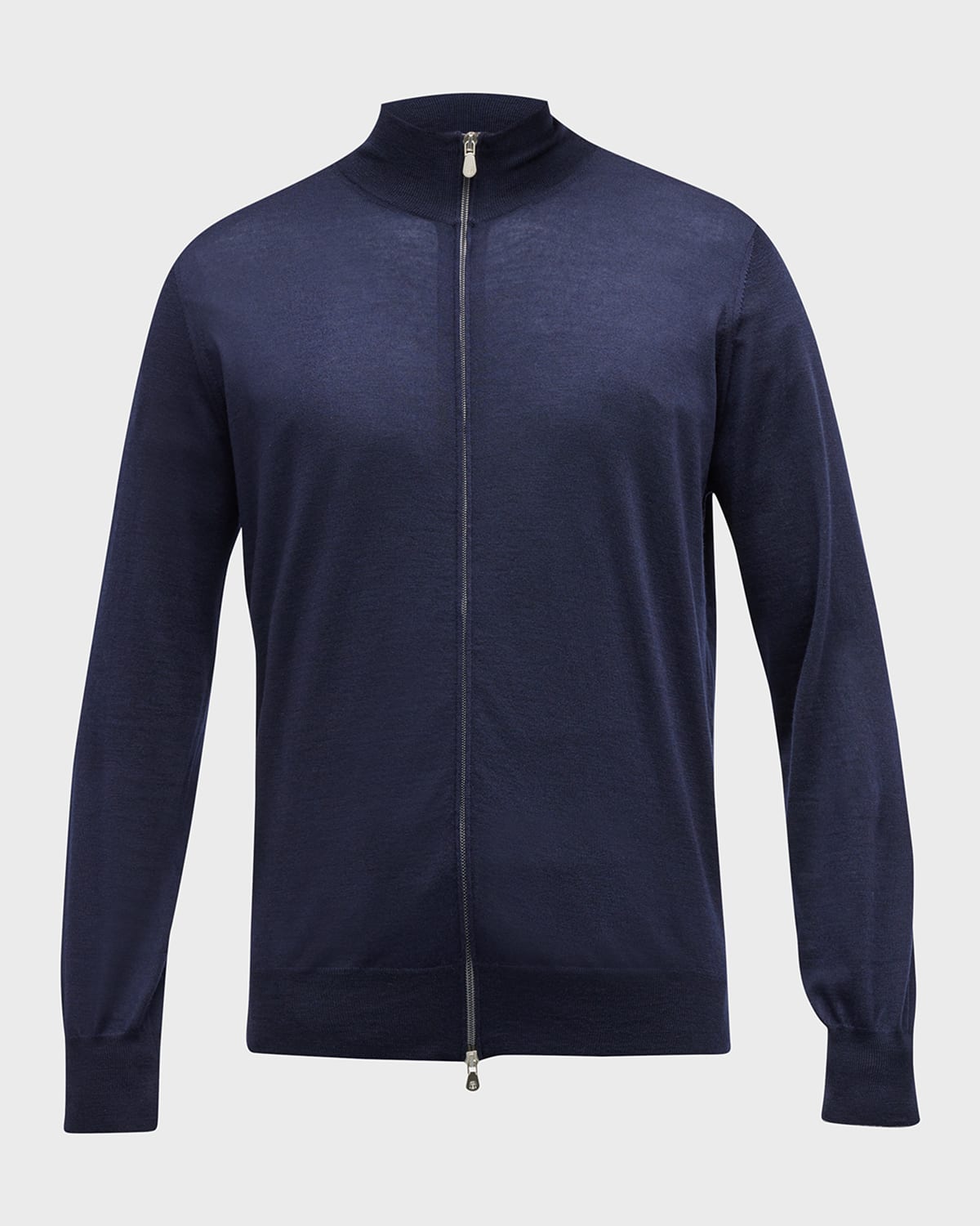 Brunello Cucinelli Wool And Cashmere Blend Cardigan In Navy