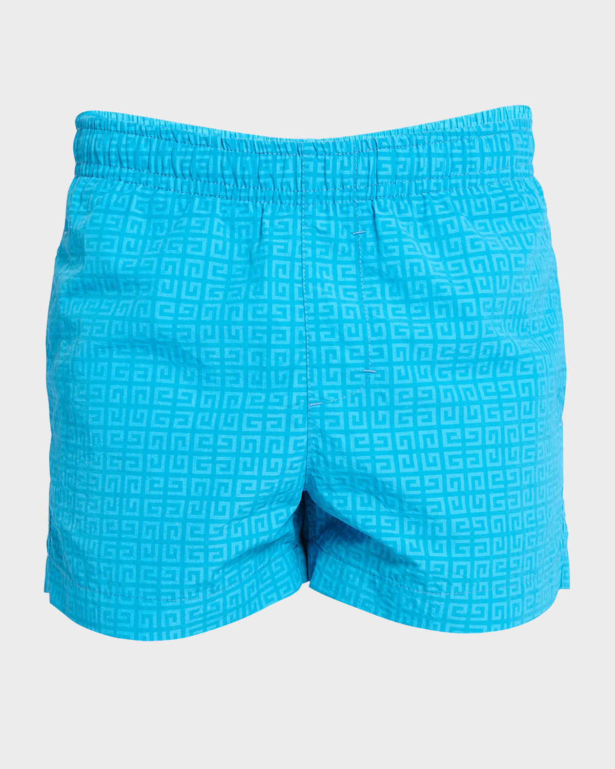 Givenchy Men's Long Logo Swim Shorts In Baby Blue
