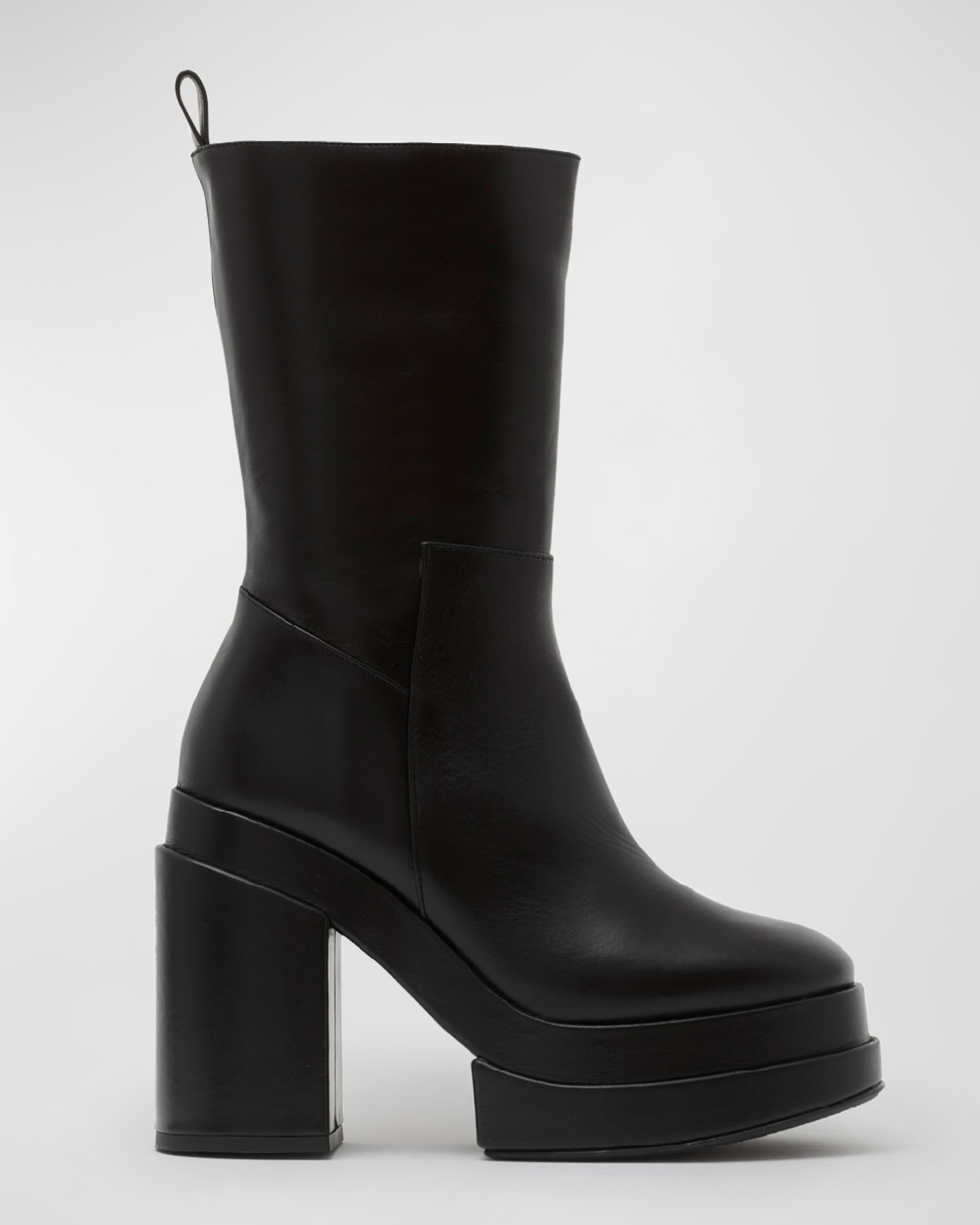 Paloma Barceló Eros Gala Leather Platform Boots In Black