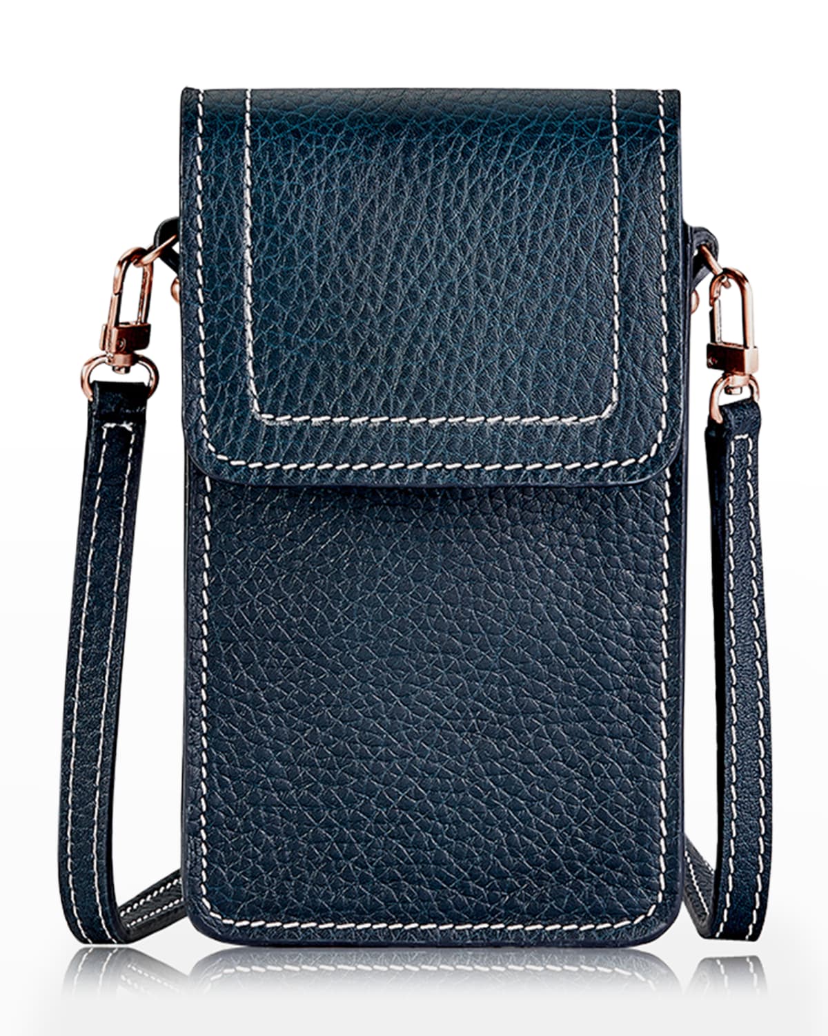 Gigi New York Liv Phone Pebble Leather Crossbody Bag