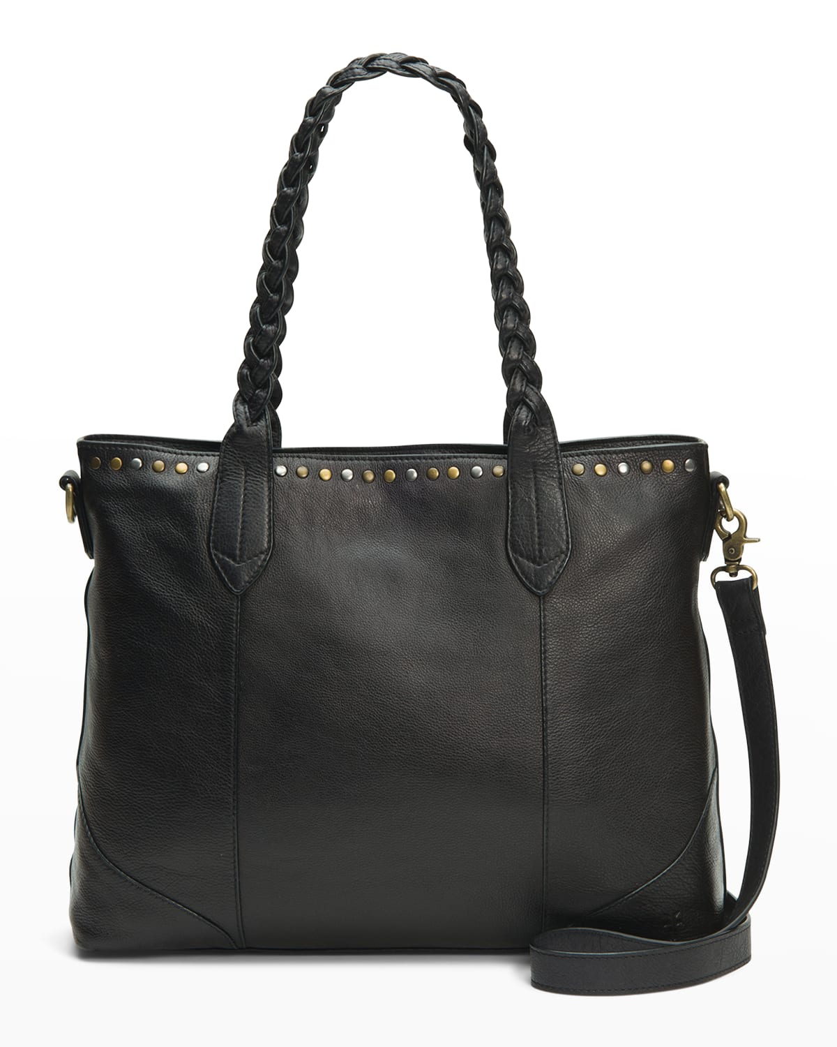 Frye Soraya Zip Leather Shopper Tote Bag In Black