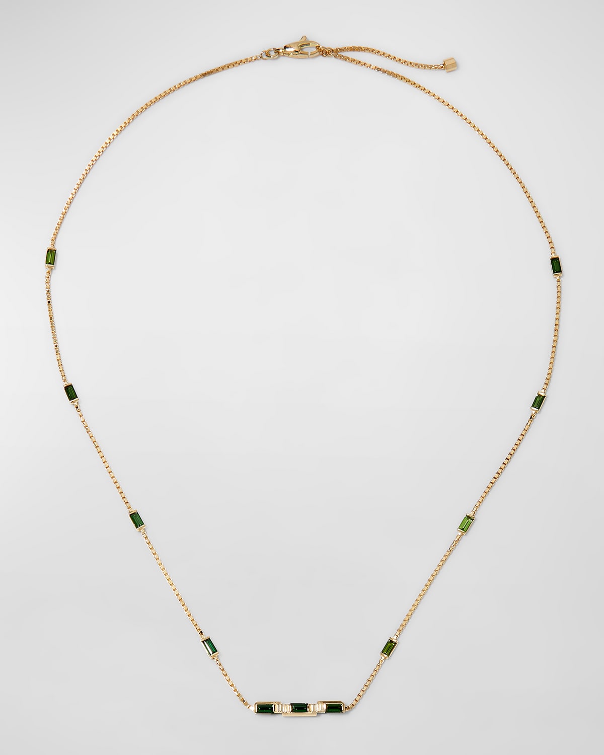 Gucci Link To Love 18k Rose Gold 1.17 Ct. Tw. Green Tourmaline Necklace