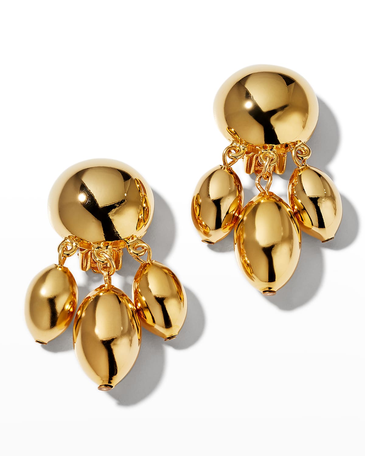 Ben-amun Clip-on Dangle Earrings In Gold