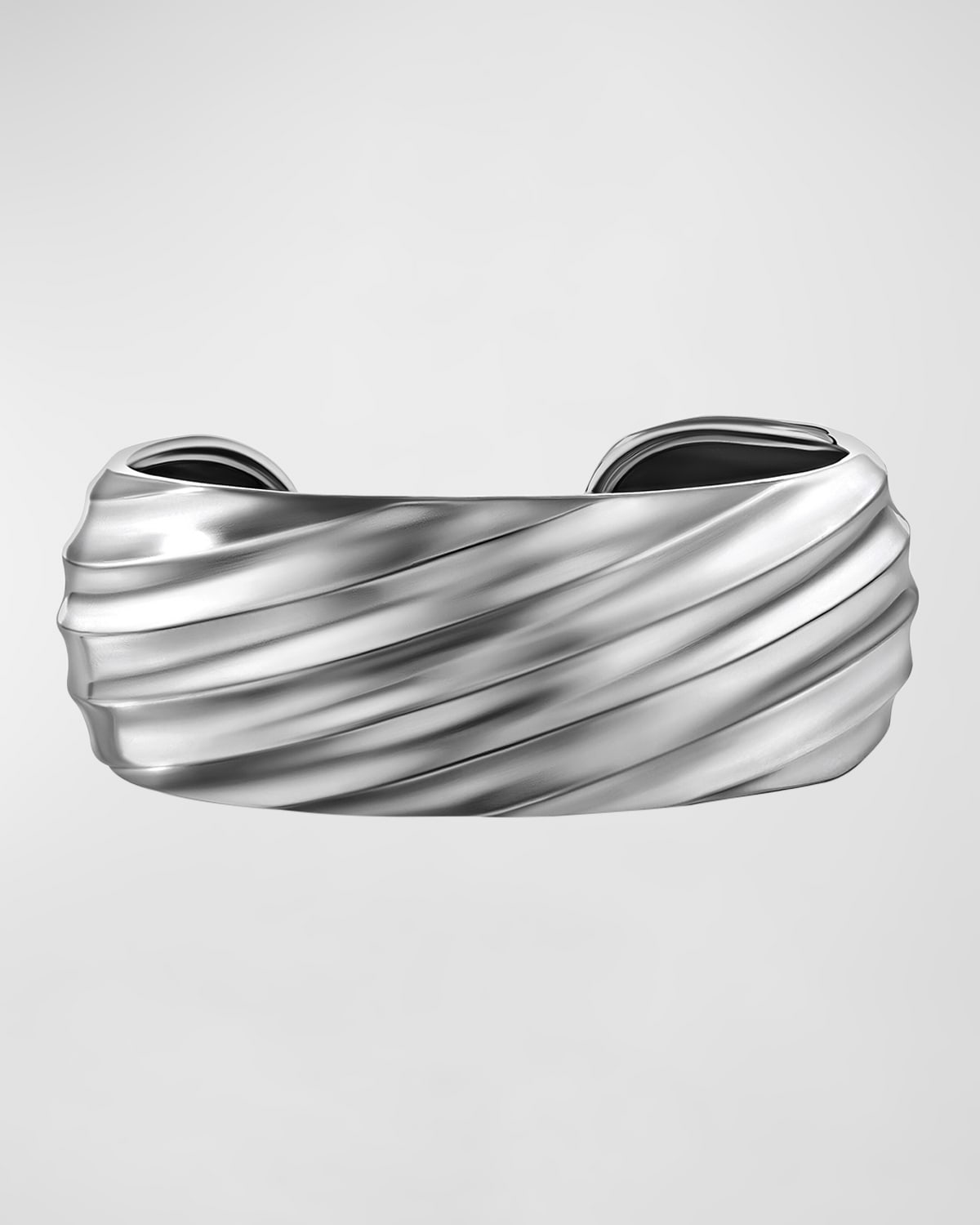 Shop David Yurman Cable Edge Cuff Bracelet In Silver, 24mm