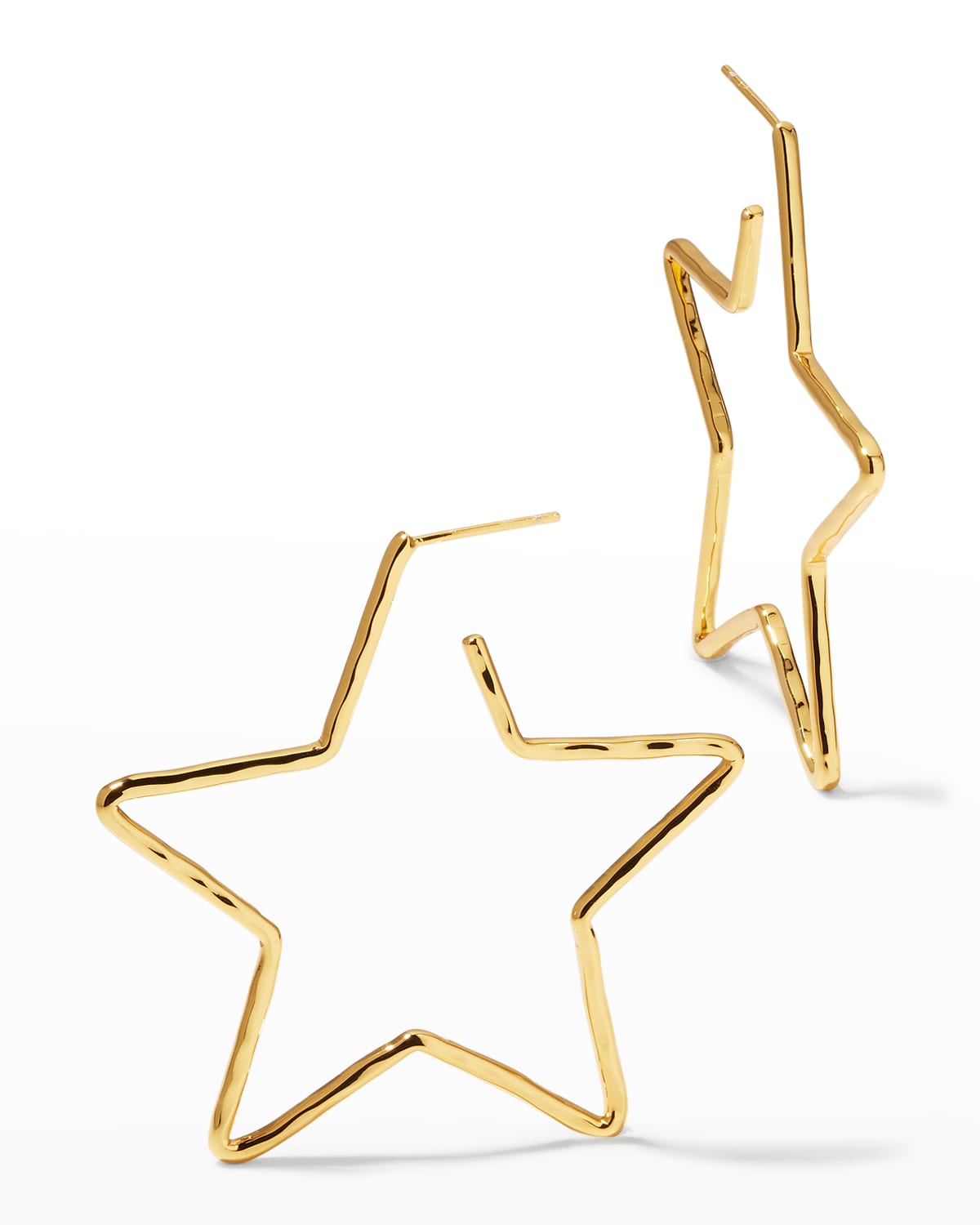 Skinny Star Hoop Earrings