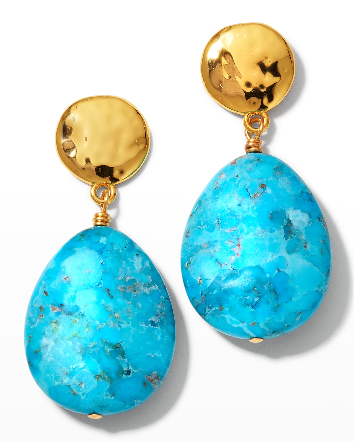 Turquoise Wave Drop Earrings