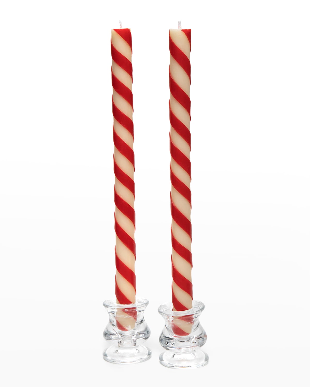Mackenzie-childs Candy Cane Dinner Candles, Set Of 2