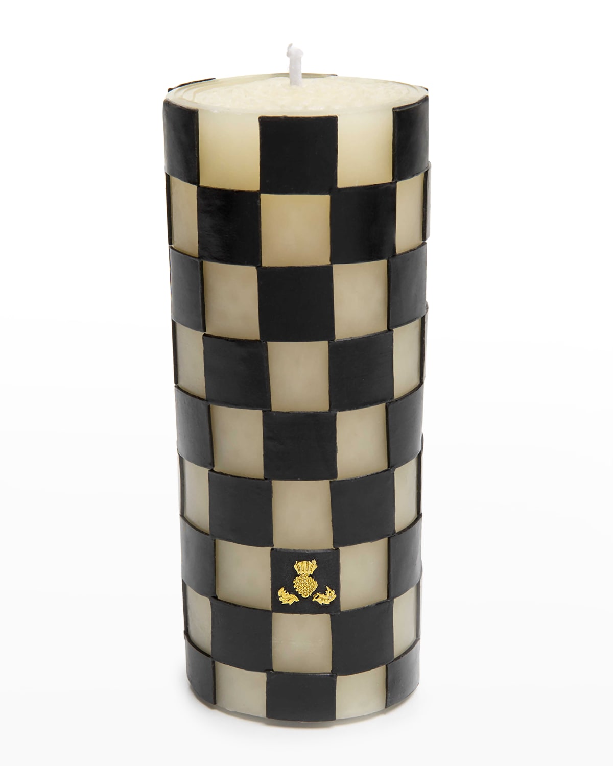 Mackenzie-childs 6" Check Pillar Candle