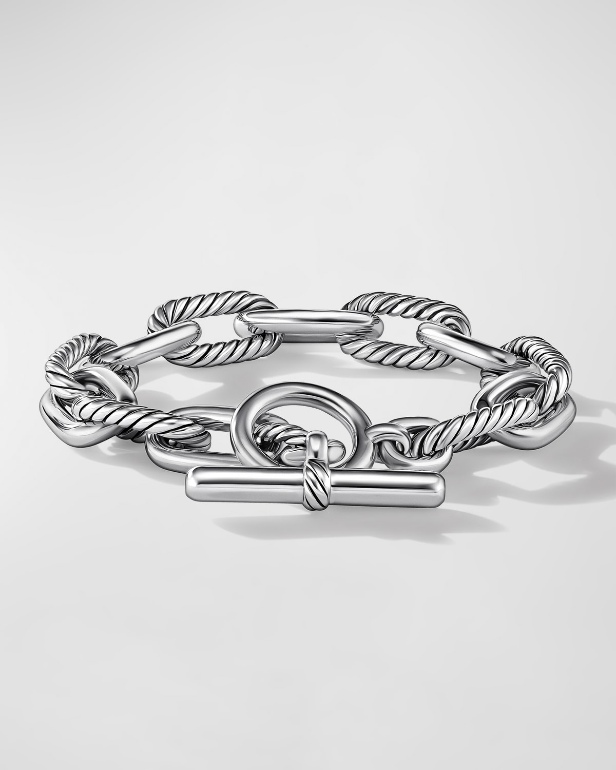 Shop David Yurman 11mm Dy Madison Toggle Chain Bracelet In Silver