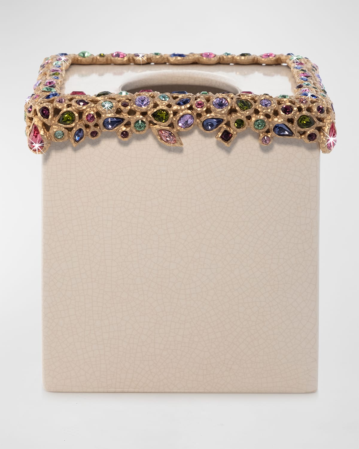 Jay Strongwater Bejeweled Tissue Box