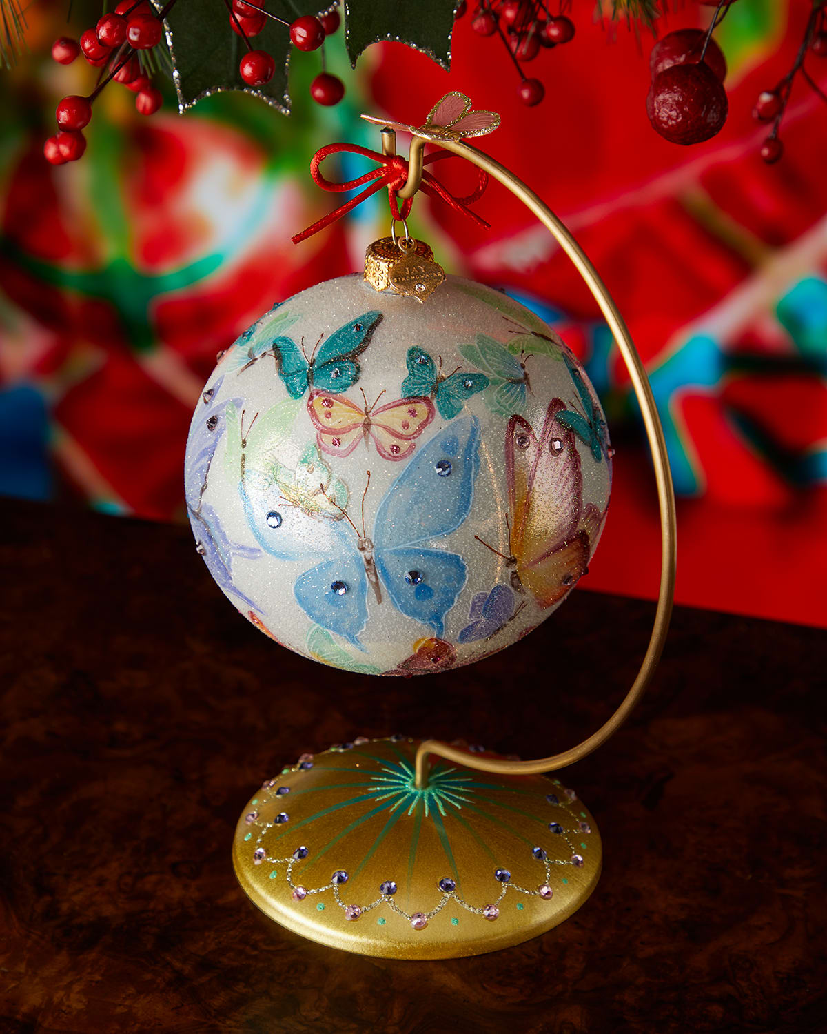 Watercolor Butterfly Christmas Ornament