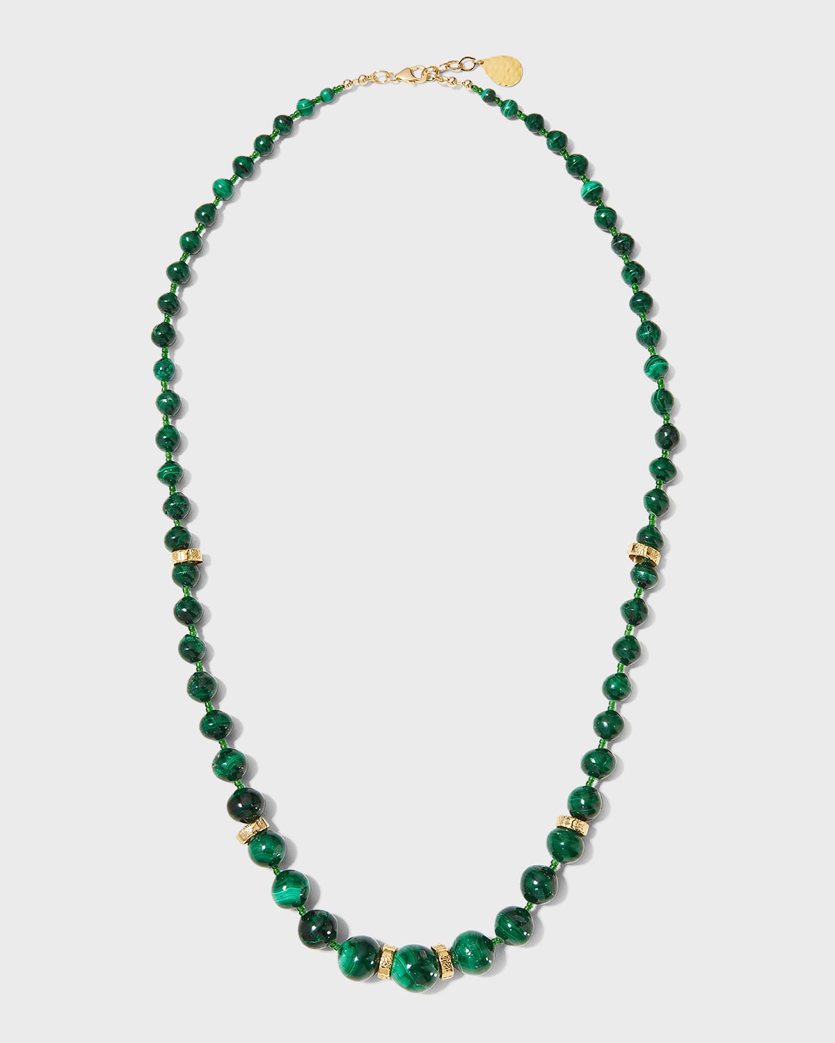 Round Beaded Gold Accent Necklace