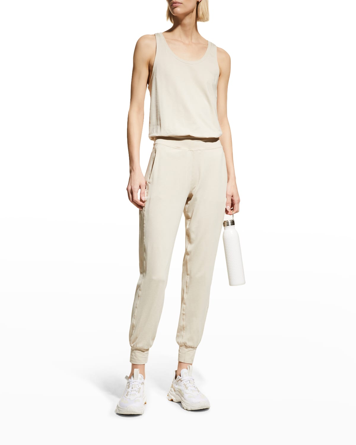 Sweaty Betty Gary Active Jumpsuit In Pebble Beige Marl