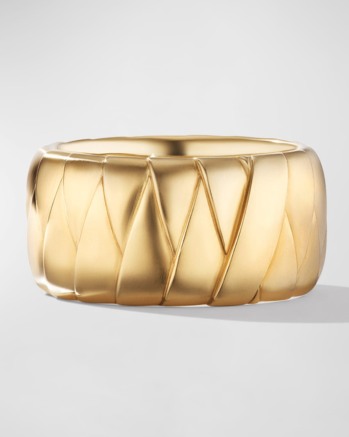 David Yurman Men's Cairo Wrap Band Ring In 18k Gold, 12mm