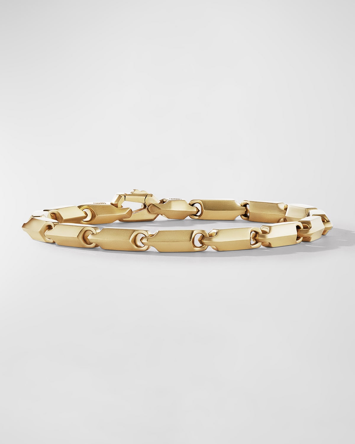 David Yurman Men's Faceted Link Bracelet In 18k Yellow Gold, 6mm